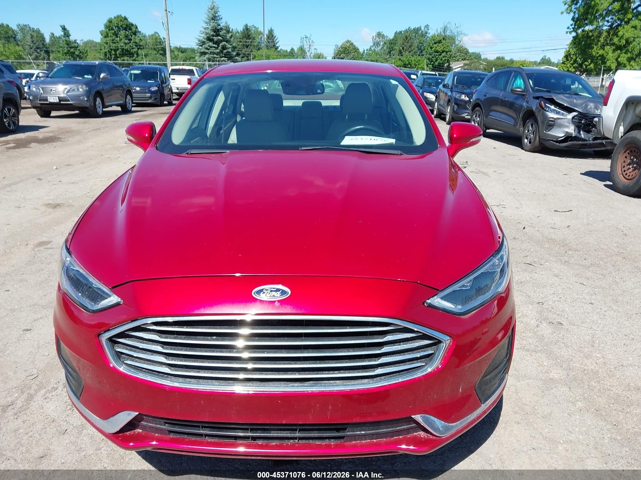 2020 Ford Fusion Sel Red vin: 3FA6P0CD8LR201403