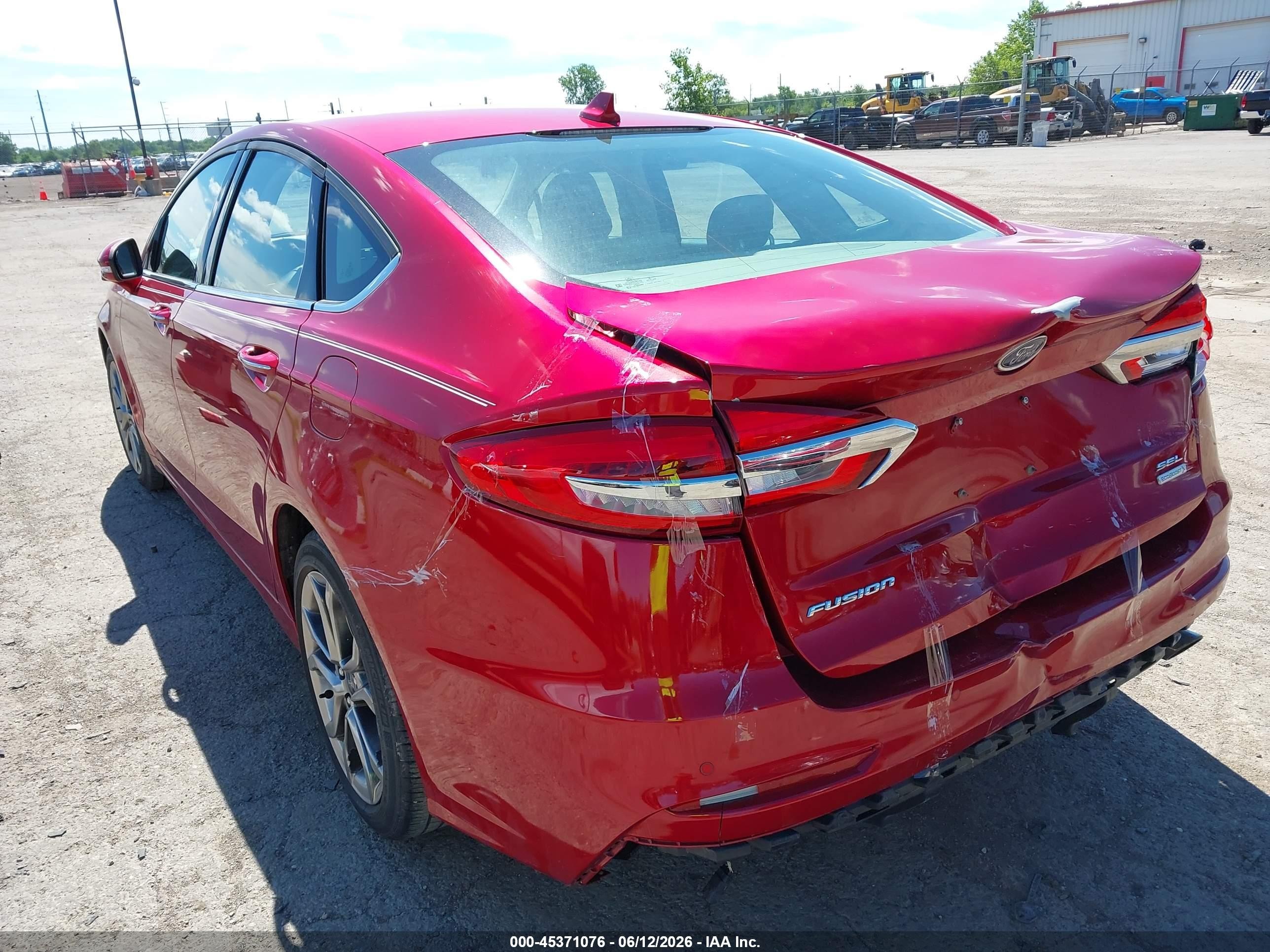 2020 Ford Fusion Sel Red vin: 3FA6P0CD8LR201403