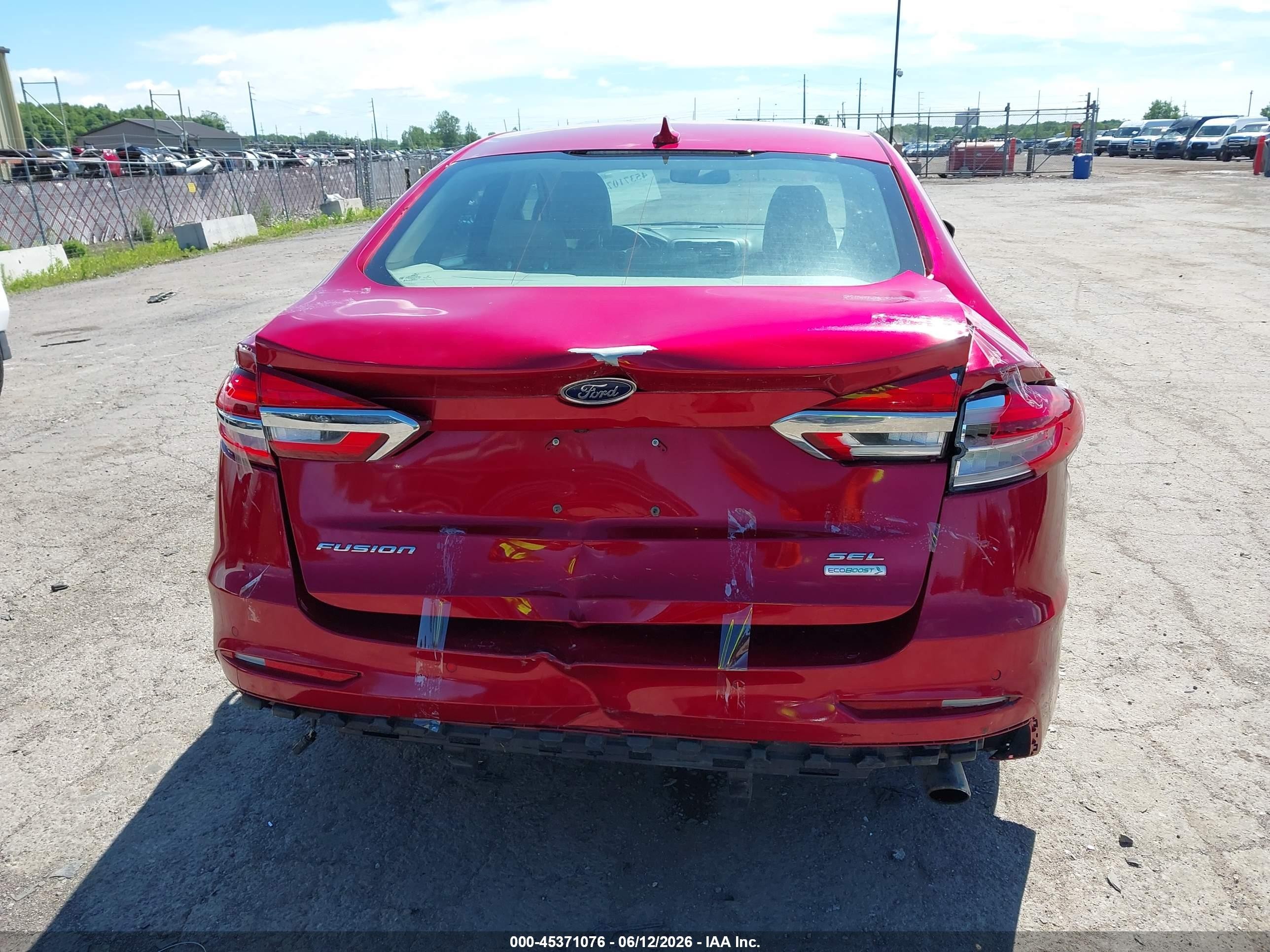 2020 Ford Fusion Sel Red vin: 3FA6P0CD8LR201403