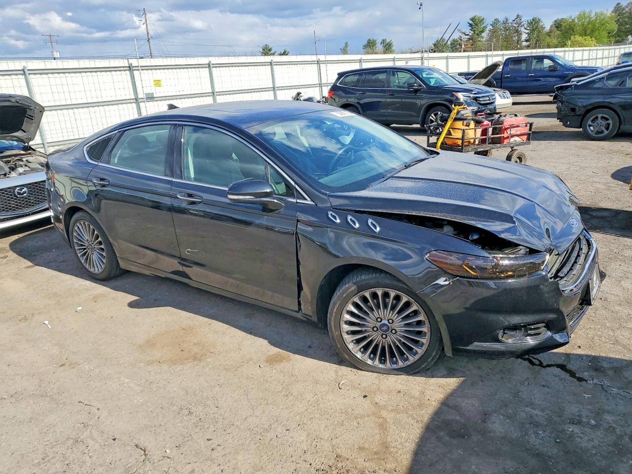2013 Ford Fusion Titanium Black vin: 3FA6P0D90DR388759