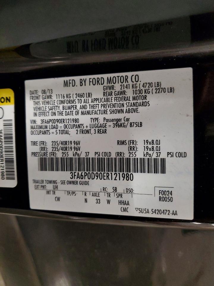 2014 Ford Fusion Titanium Black vin: 3FA6P0D90ER121980