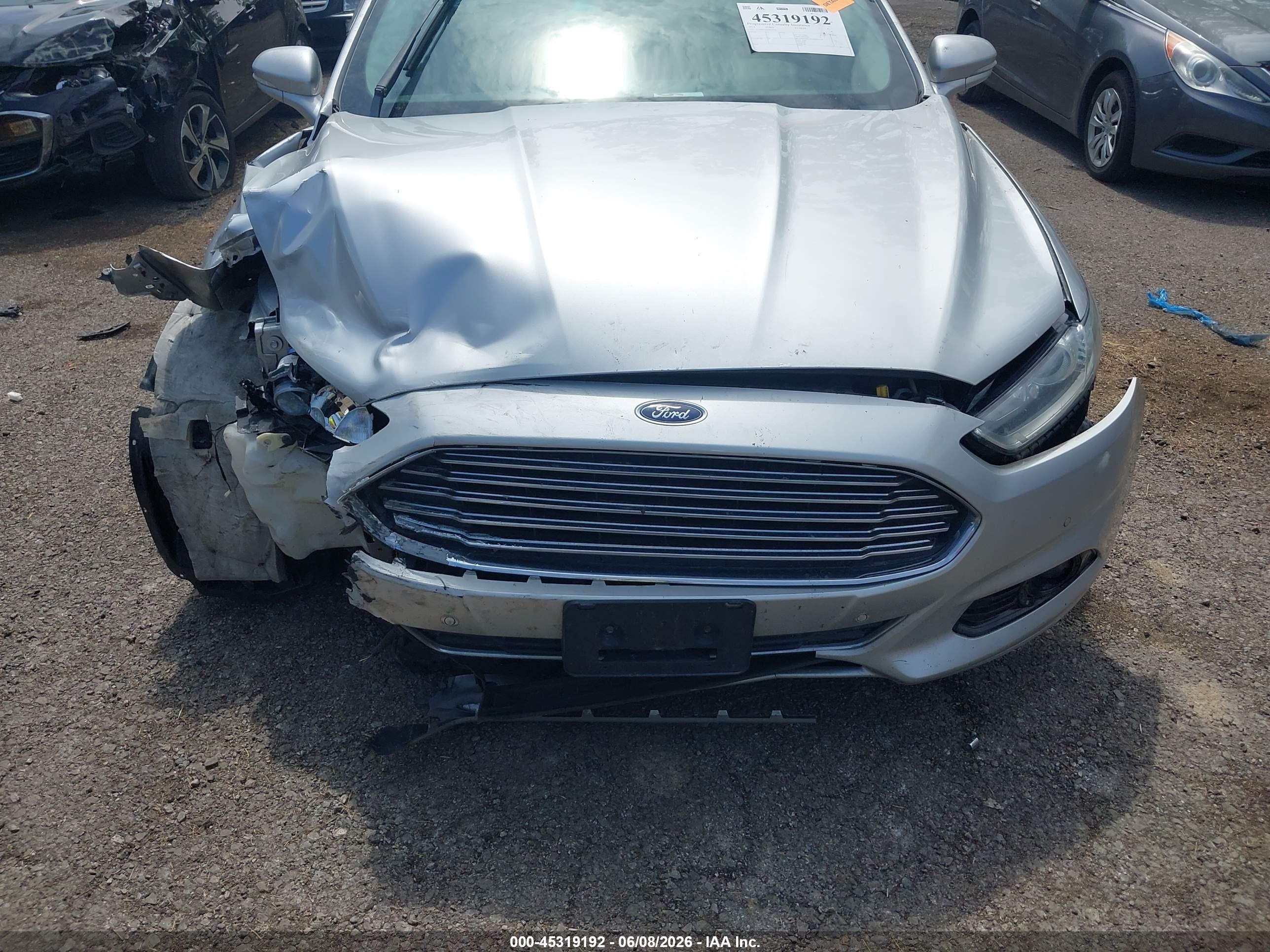 2014 Ford Fusion Titanium Серебряный vin: 3FA6P0D90ER313593