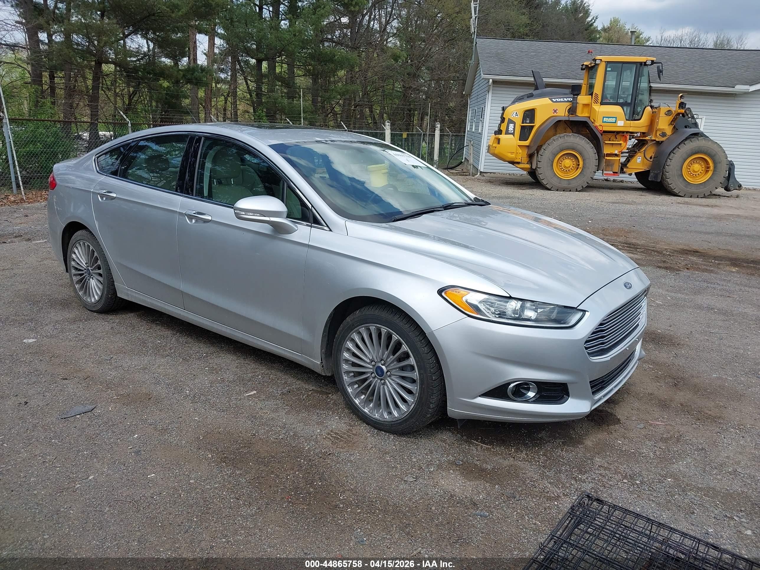 2015 Ford Fusion Titanium Silver vin: 3FA6P0D90FR172610