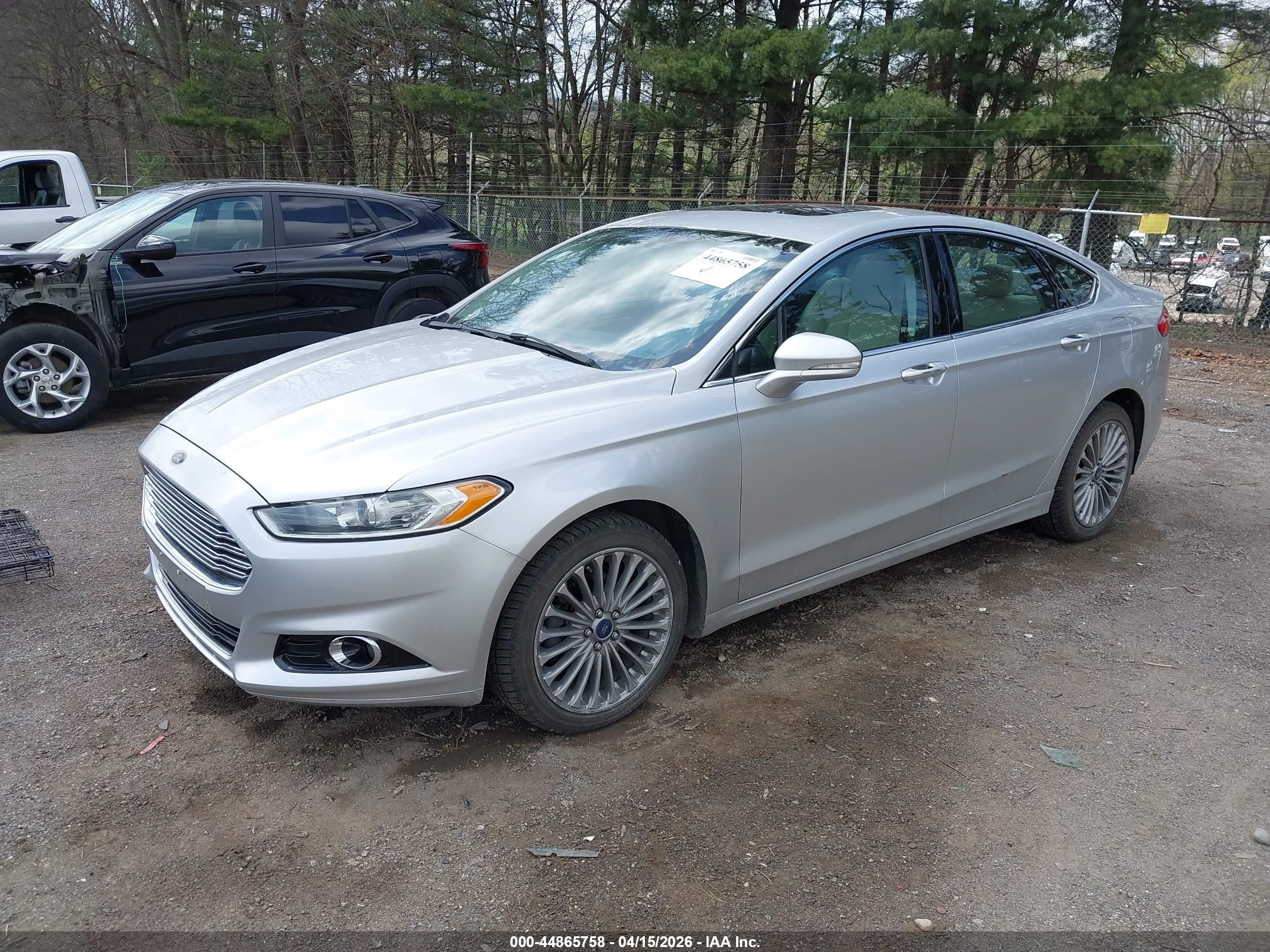 2015 Ford Fusion Titanium Silver vin: 3FA6P0D90FR172610