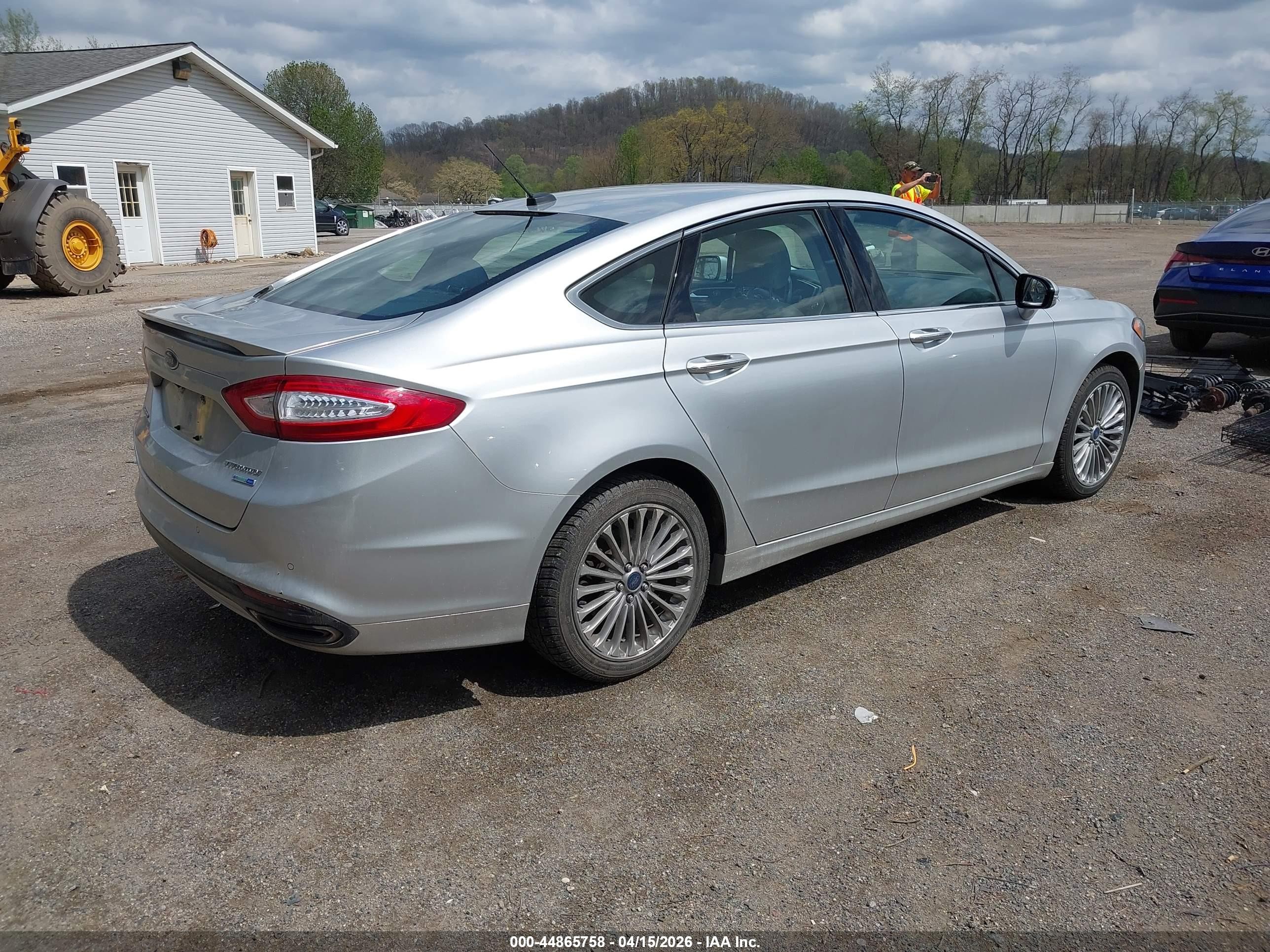 2015 Ford Fusion Titanium Silver vin: 3FA6P0D90FR172610