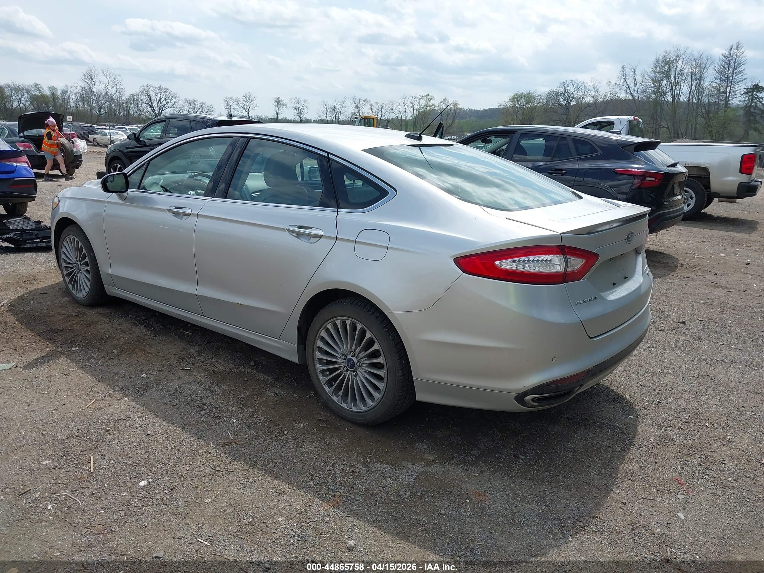 2015 Ford Fusion Titanium Silver vin: 3FA6P0D90FR172610