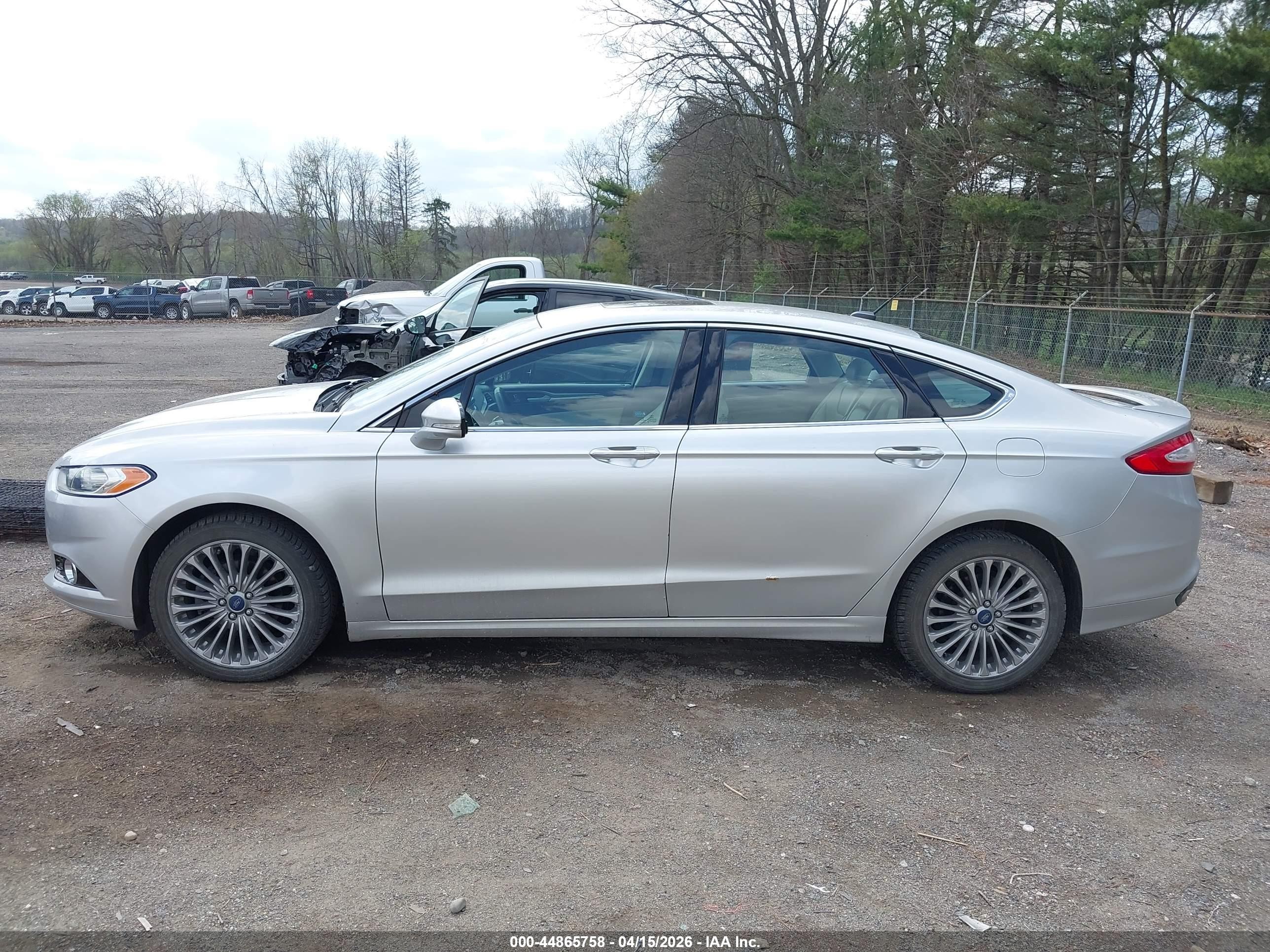 2015 Ford Fusion Titanium Silver vin: 3FA6P0D90FR172610