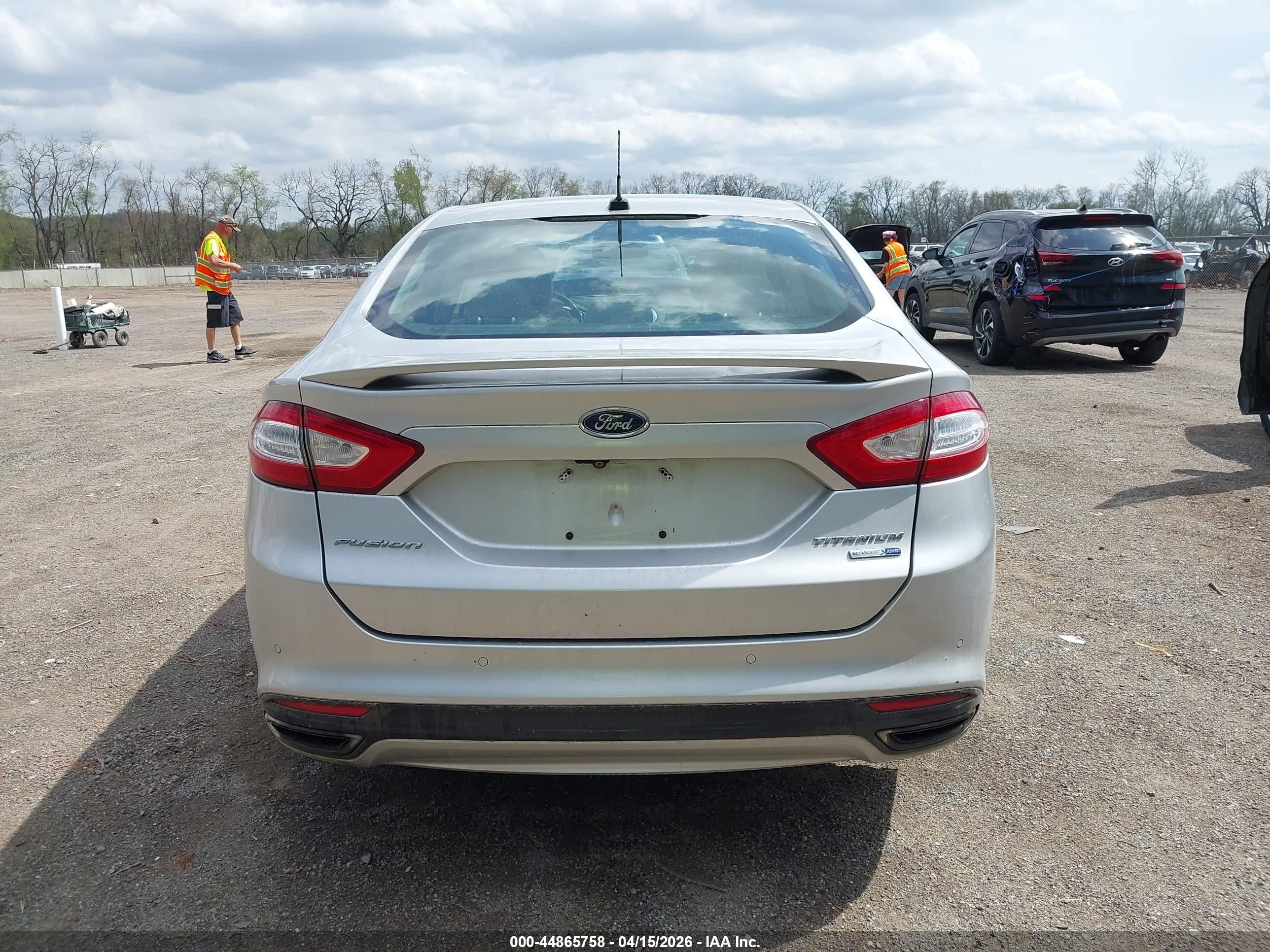 2015 Ford Fusion Titanium Silver vin: 3FA6P0D90FR172610