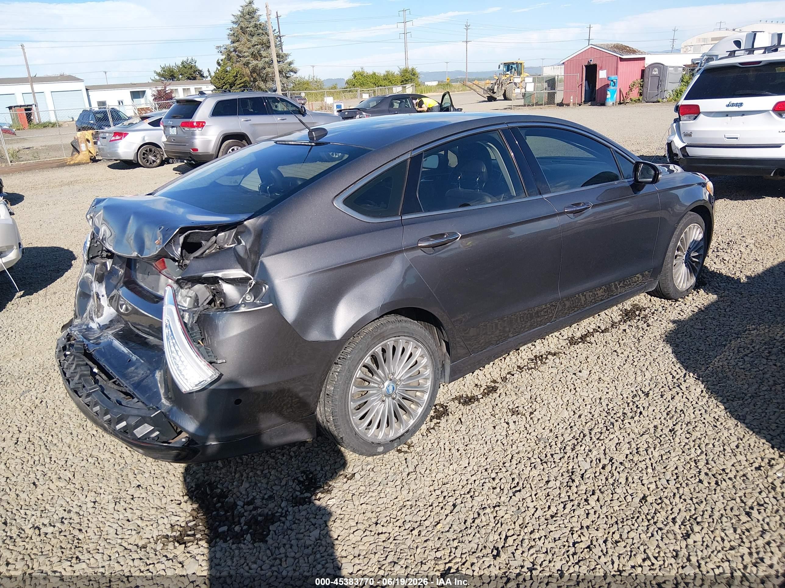 2013 Ford Fusion Titanium Серый vin: 3FA6P0D91DR214215