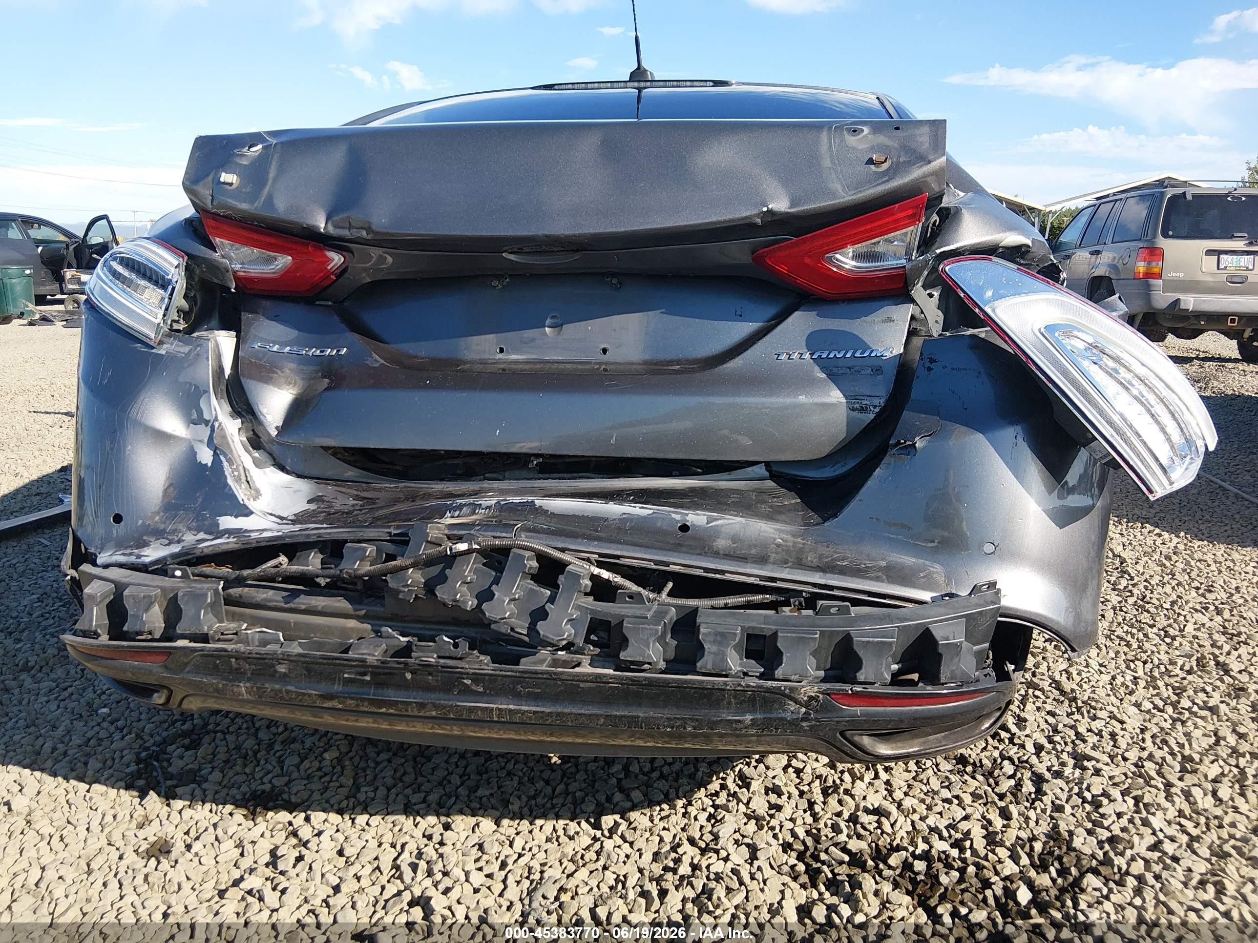 2013 Ford Fusion Titanium Серый vin: 3FA6P0D91DR214215