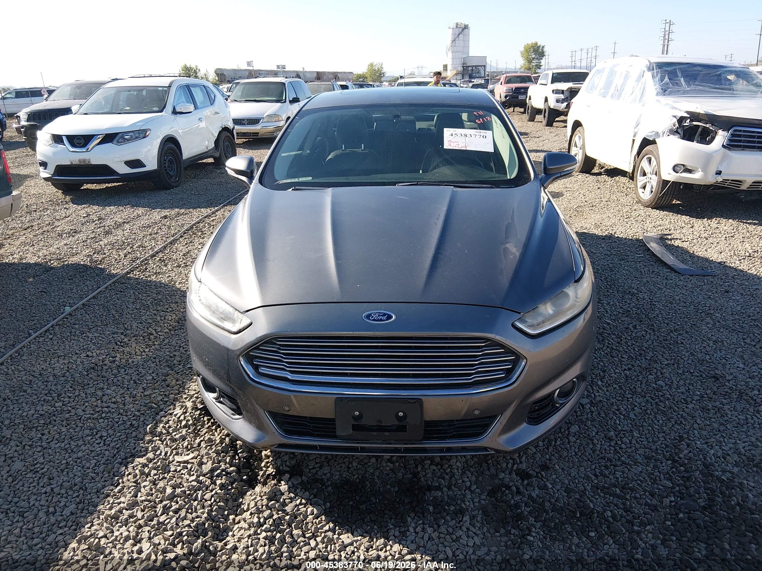 2013 Ford Fusion Titanium Серый vin: 3FA6P0D91DR214215