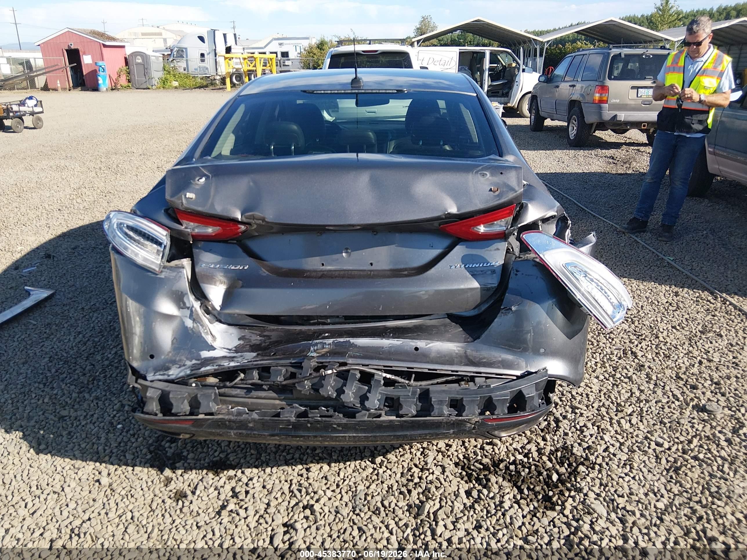 2013 Ford Fusion Titanium Серый vin: 3FA6P0D91DR214215