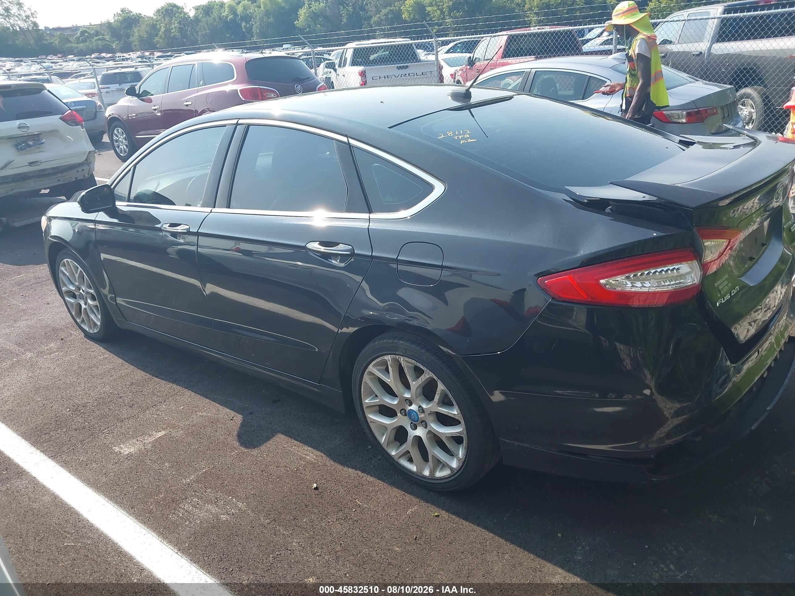 2014 Ford Fusion Titanium Black vin: 3FA6P0D91ER103116