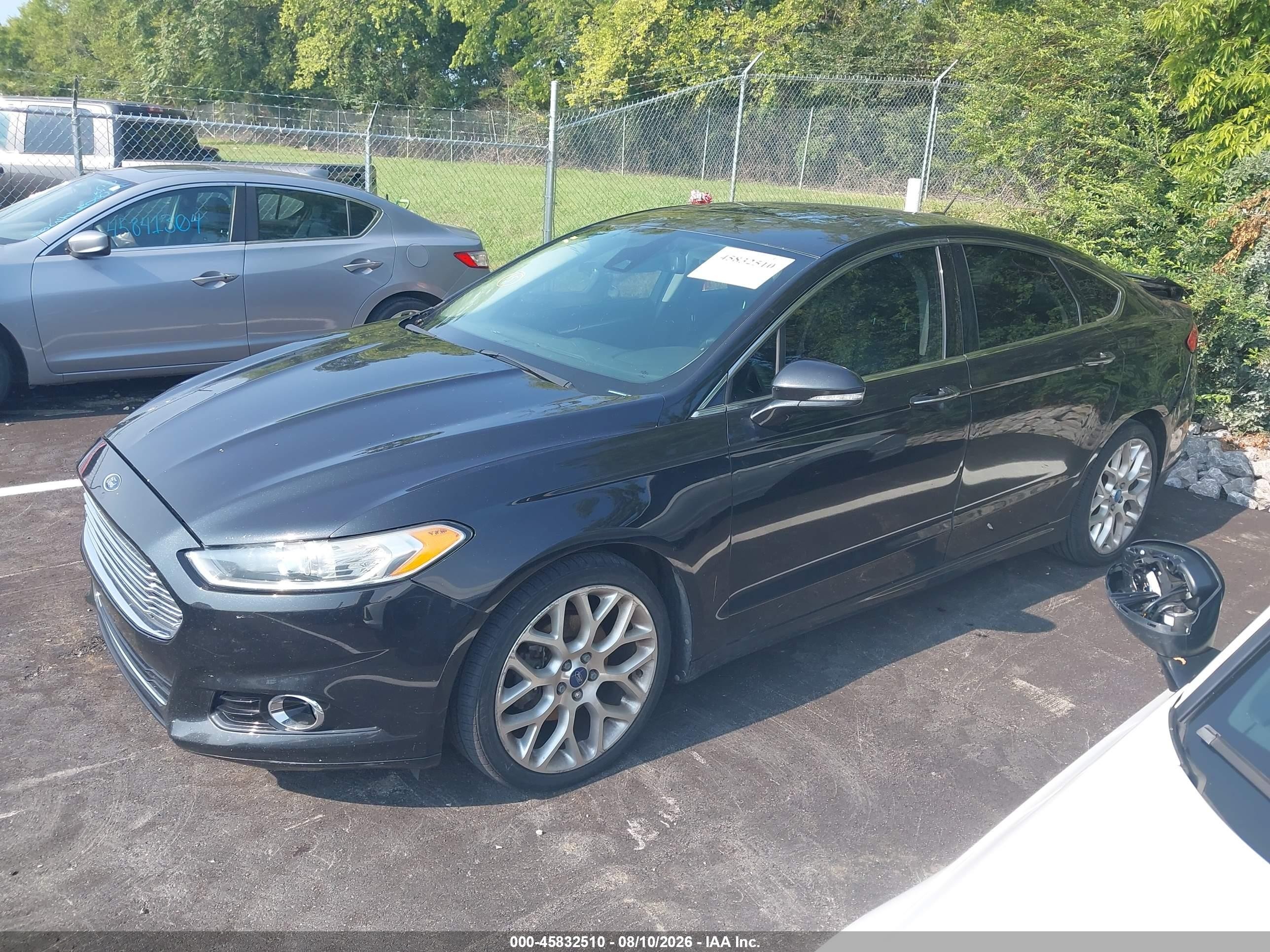 2014 Ford Fusion Titanium Black vin: 3FA6P0D91ER103116