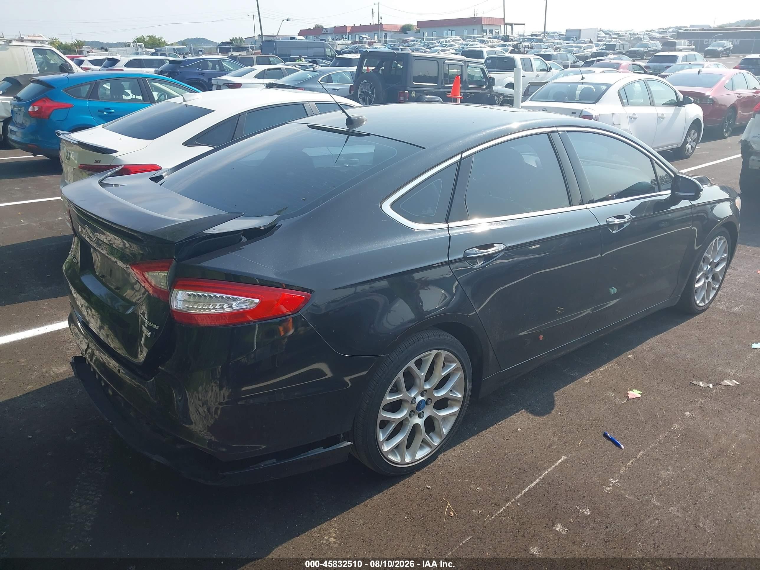 2014 Ford Fusion Titanium Black vin: 3FA6P0D91ER103116