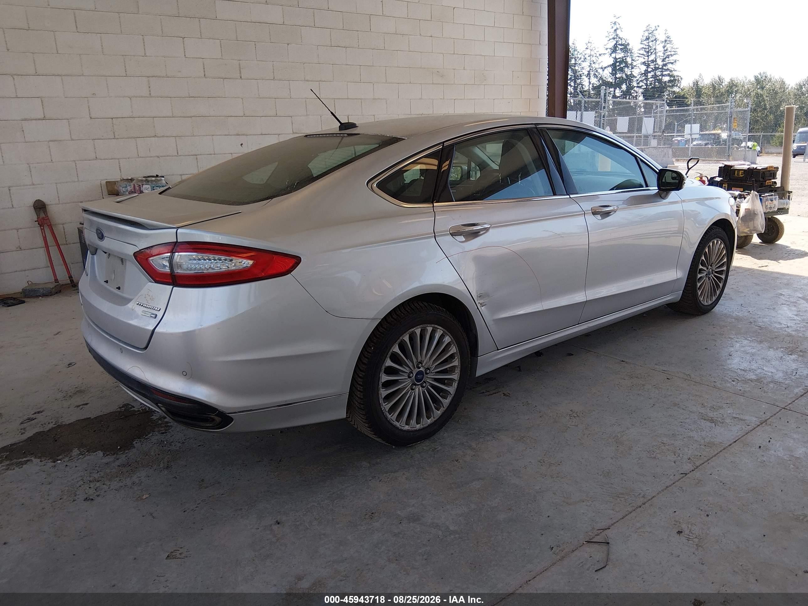 2014 Ford Fusion Titanium Silver vin: 3FA6P0D91ER360177