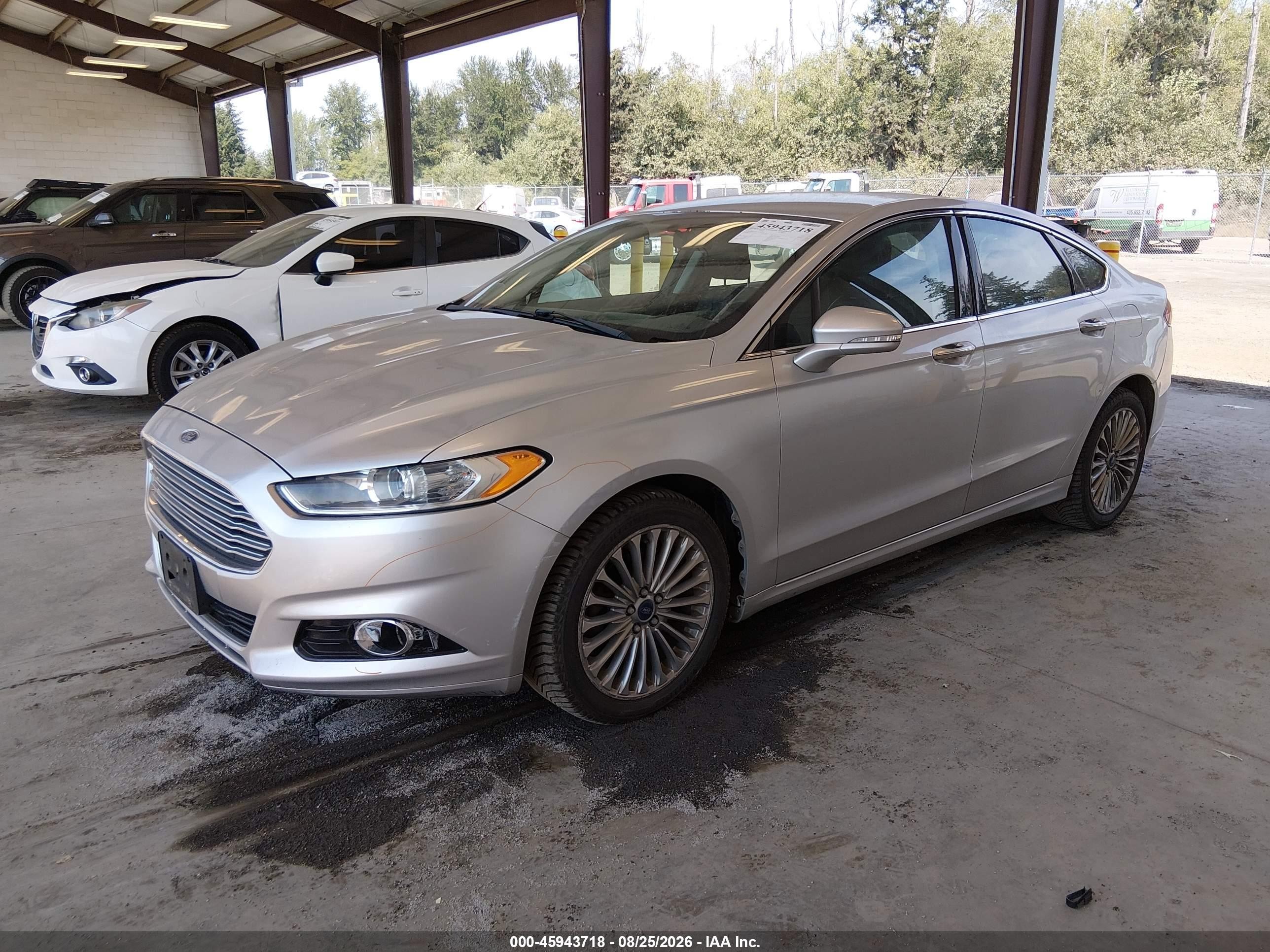 2014 Ford Fusion Titanium Silver vin: 3FA6P0D91ER360177