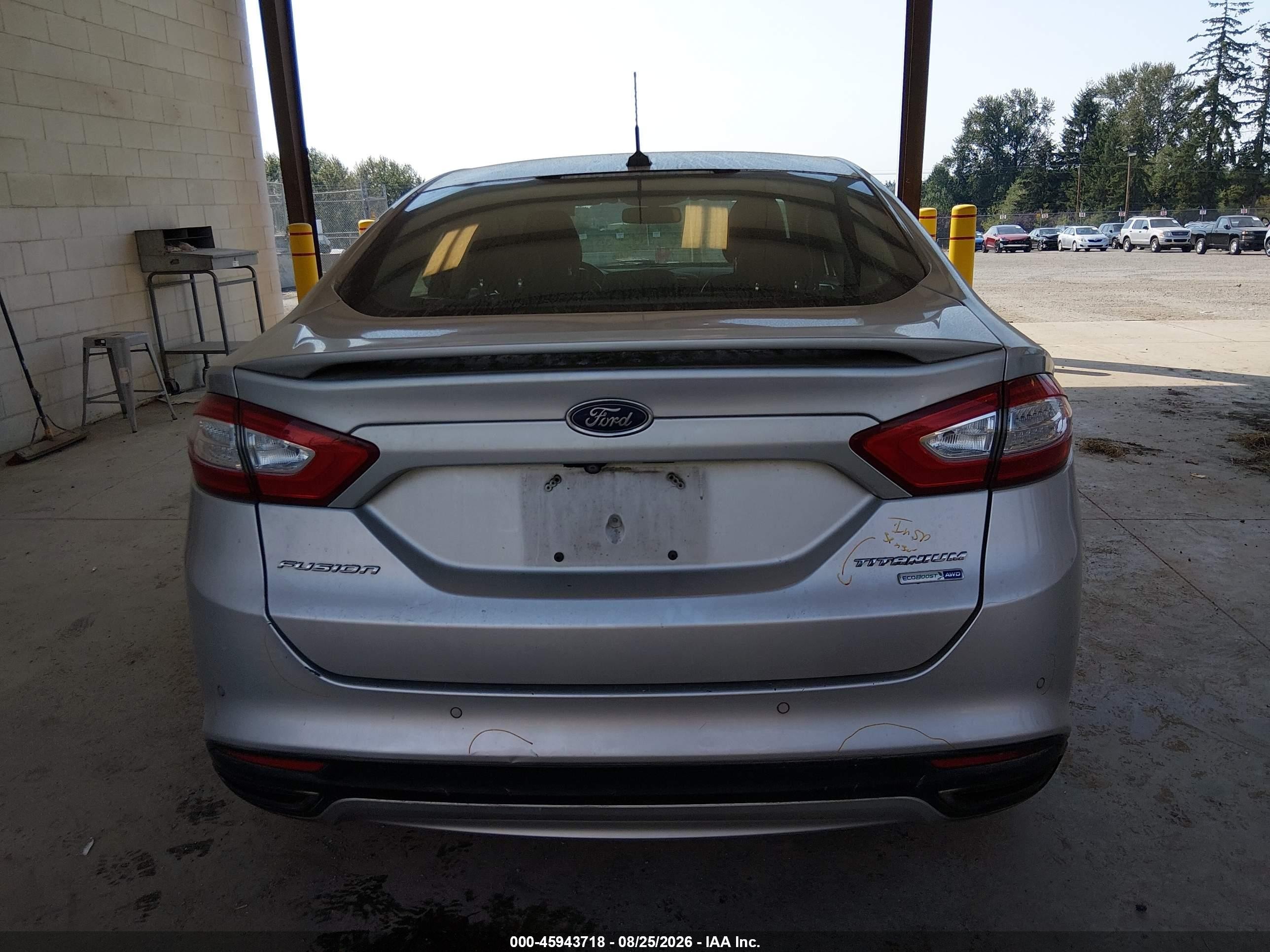 2014 Ford Fusion Titanium Silver vin: 3FA6P0D91ER360177