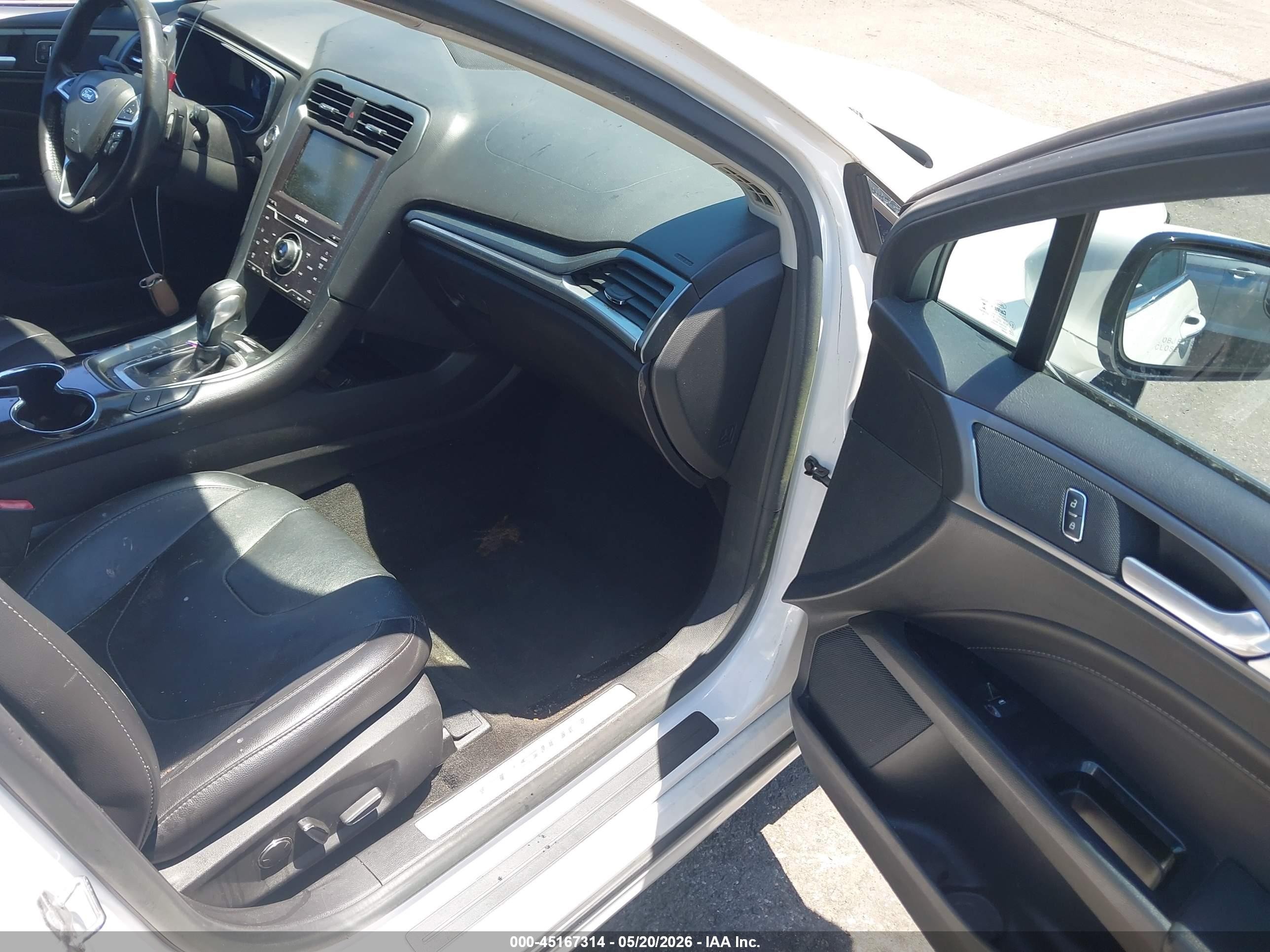 2015 Ford Fusion Titanium White vin: 3FA6P0D91FR285756