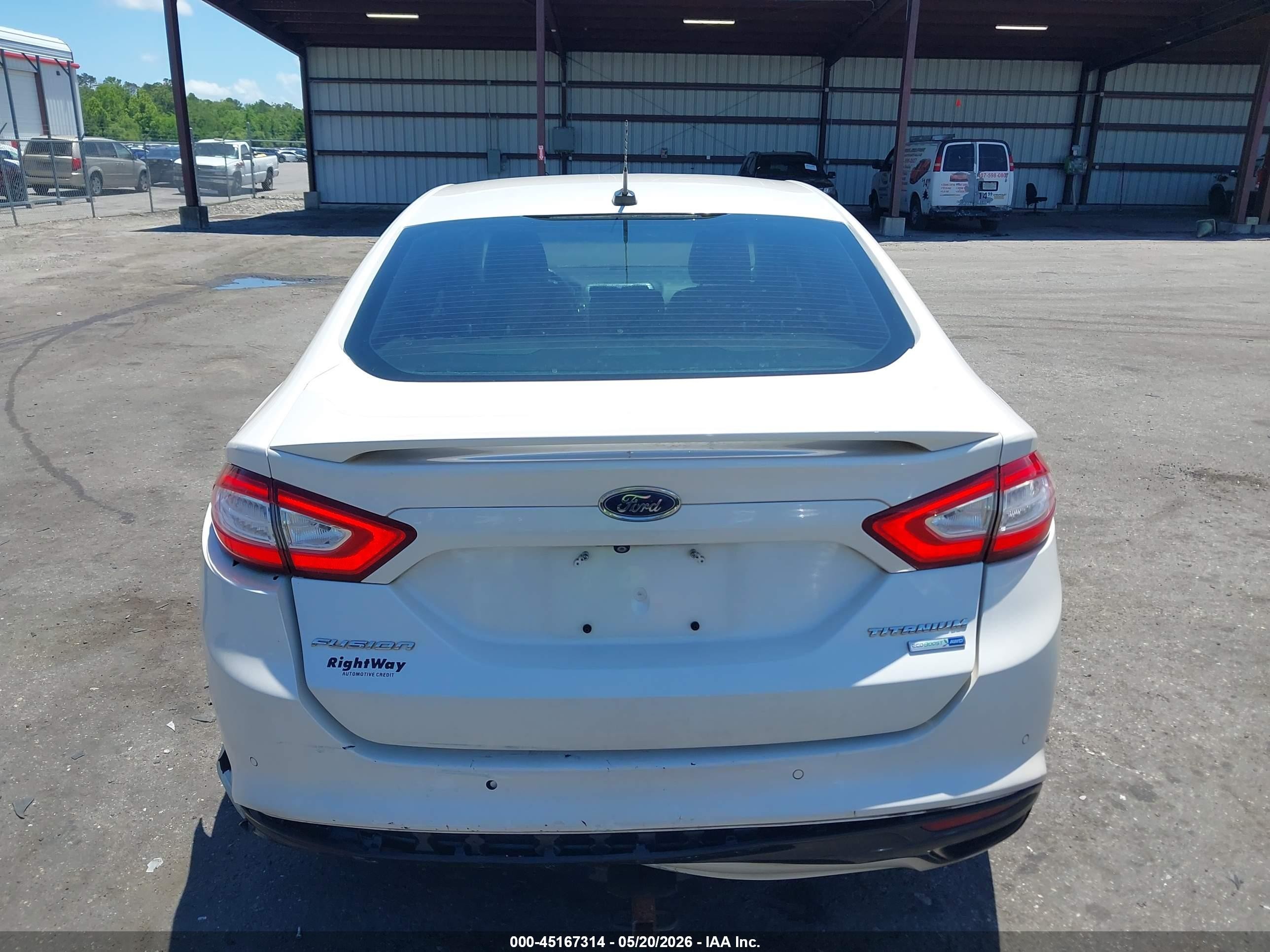 2015 Ford Fusion Titanium White vin: 3FA6P0D91FR285756