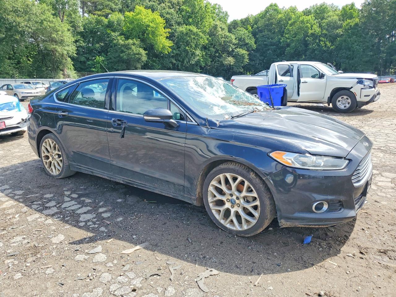 2013 Ford Fusion Titanium Черный vin: 3FA6P0D92DR246378