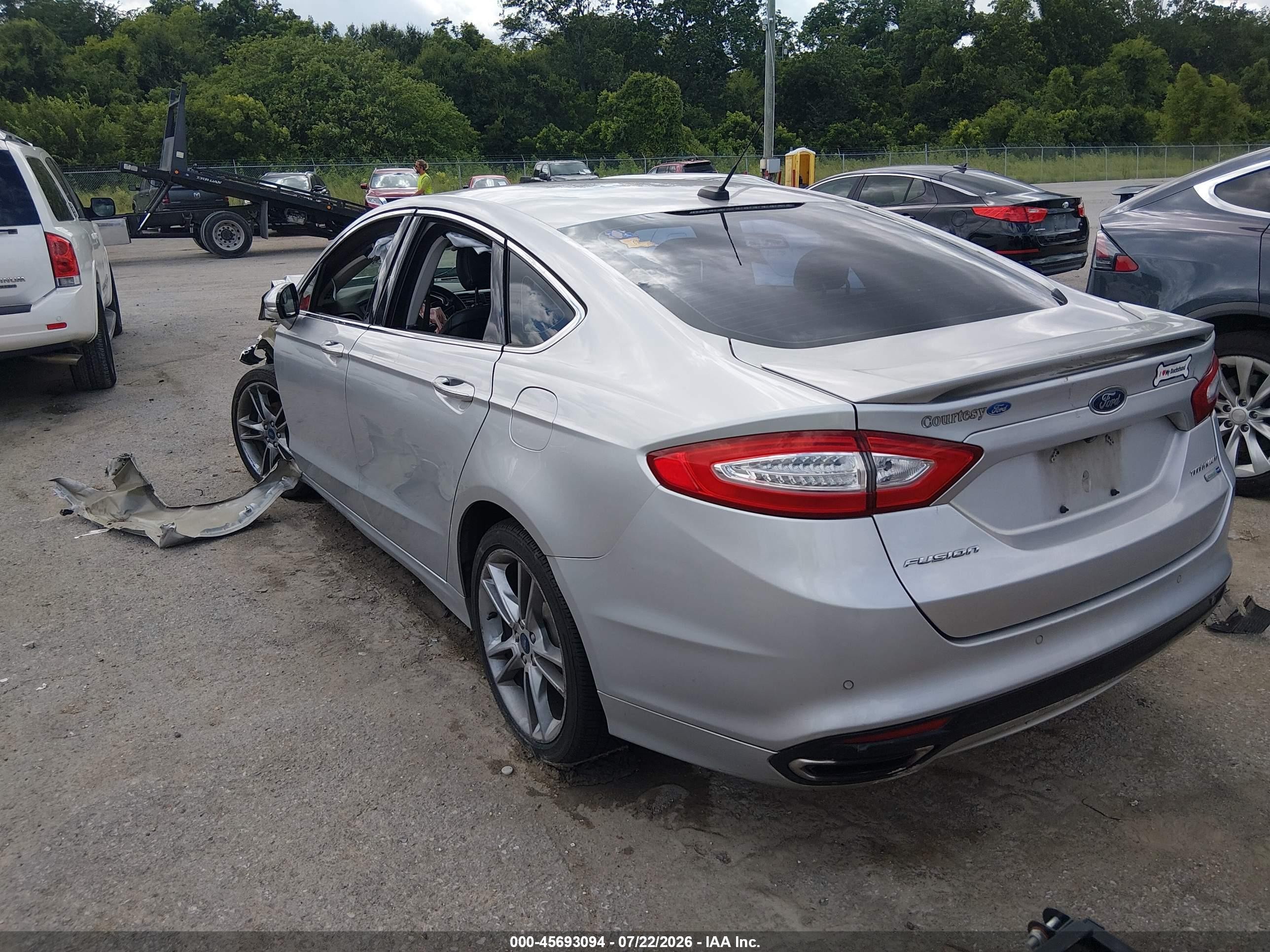 2015 Ford Fusion Titanium Silver vin: 3FA6P0D92FR272692
