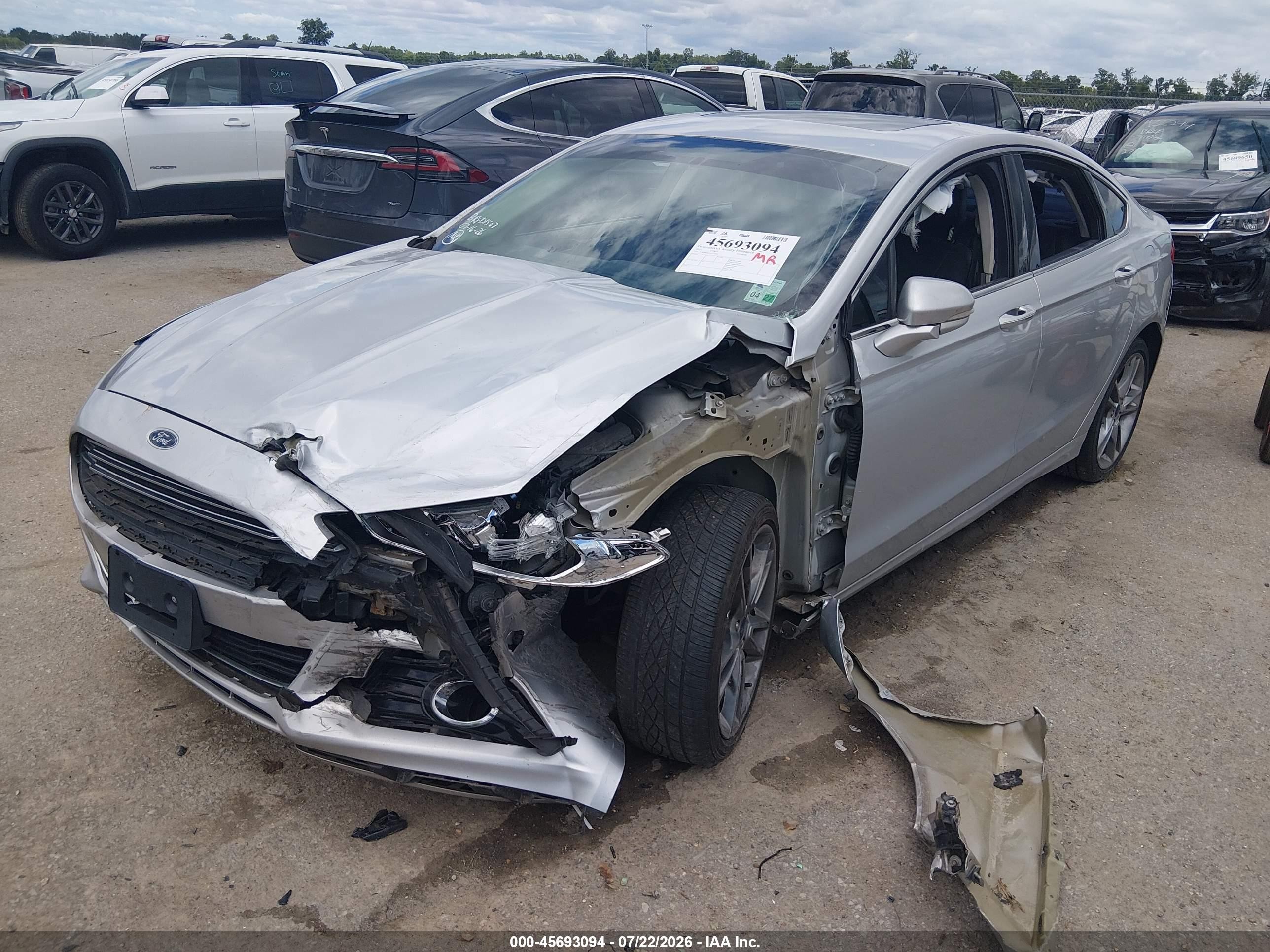 2015 Ford Fusion Titanium Silver vin: 3FA6P0D92FR272692
