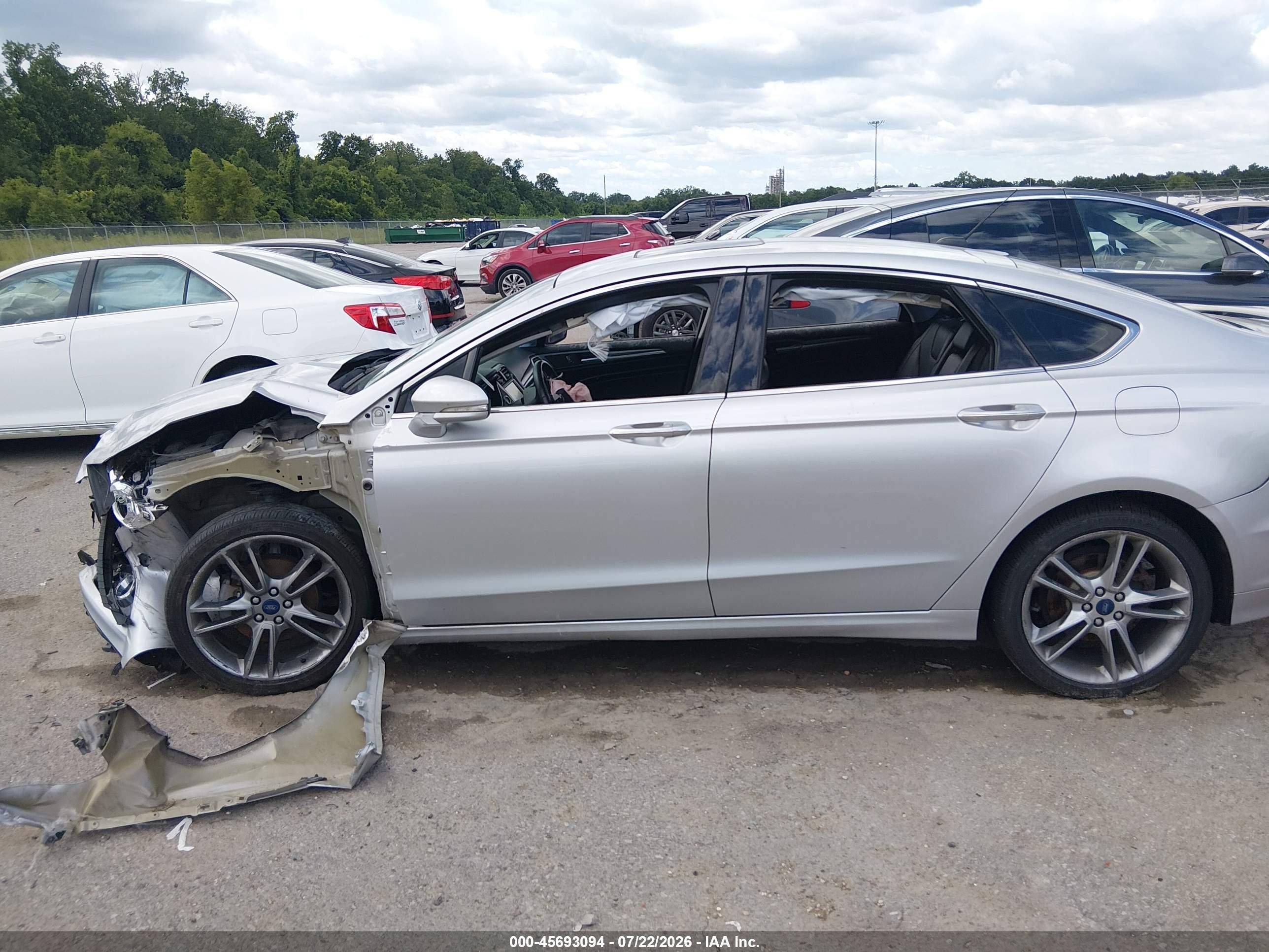 2015 Ford Fusion Titanium Silver vin: 3FA6P0D92FR272692