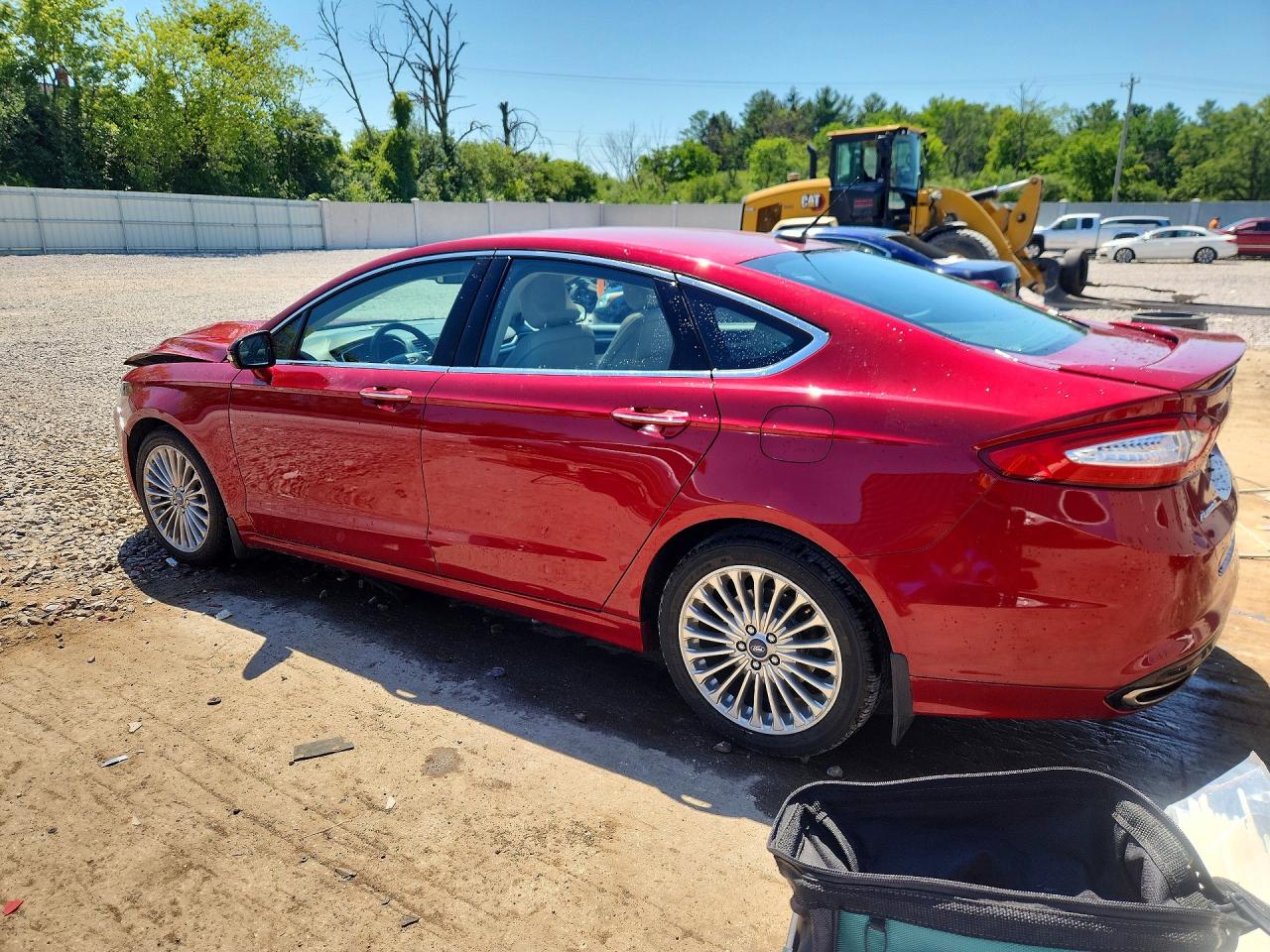 2015 Ford Fusion Titanium Red vin: 3FA6P0D92FR290044