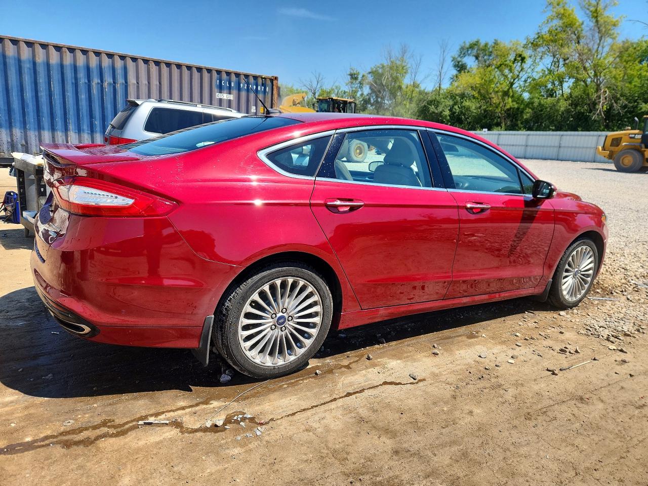 2015 Ford Fusion Titanium Red vin: 3FA6P0D92FR290044