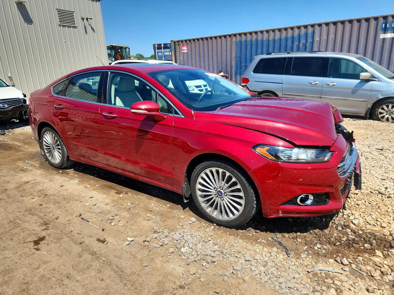 2015 Ford Fusion Titanium Red vin: 3FA6P0D92FR290044