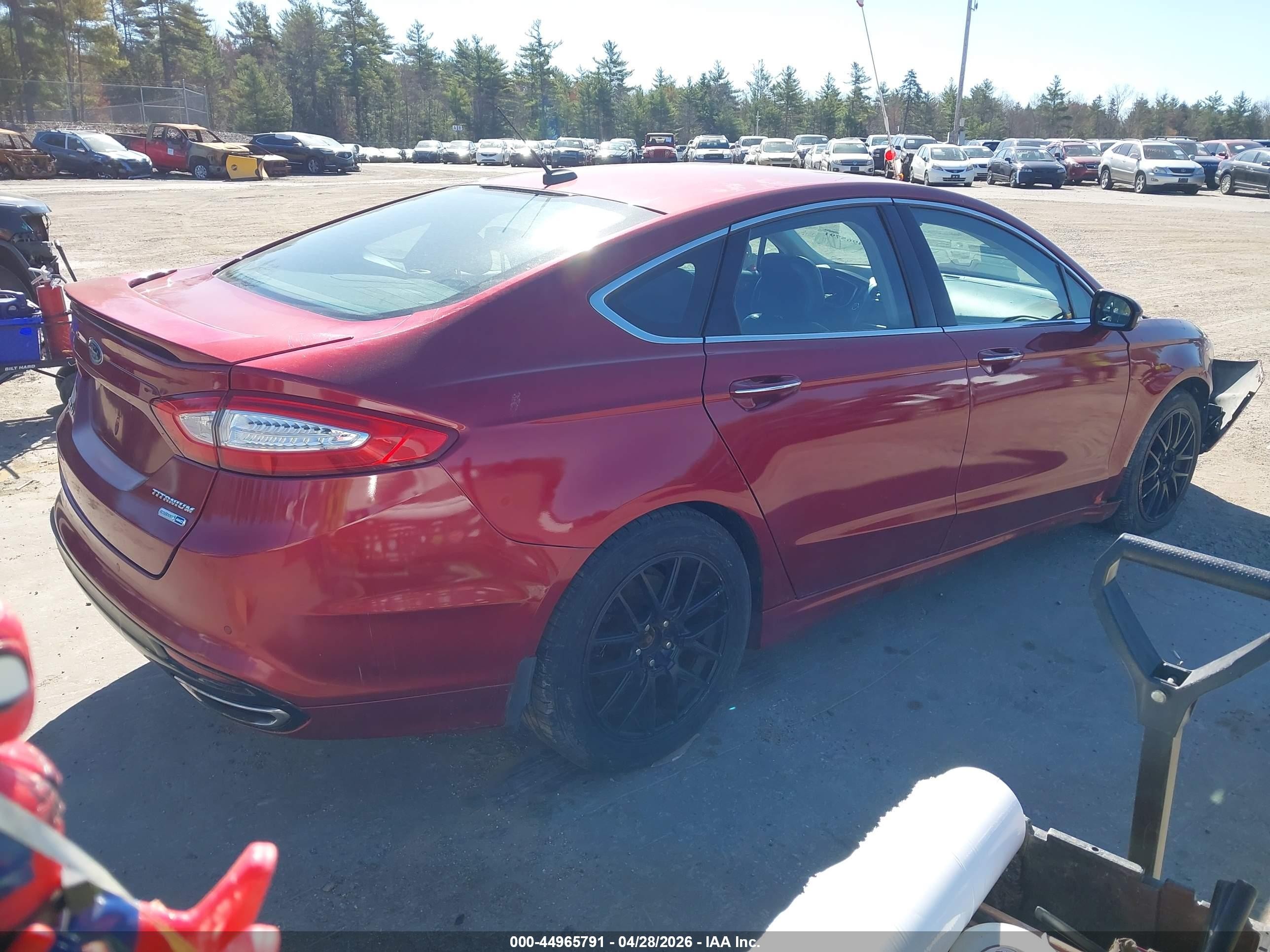 2013 Ford Fusion Titanium Red vin: 3FA6P0D93DR131871