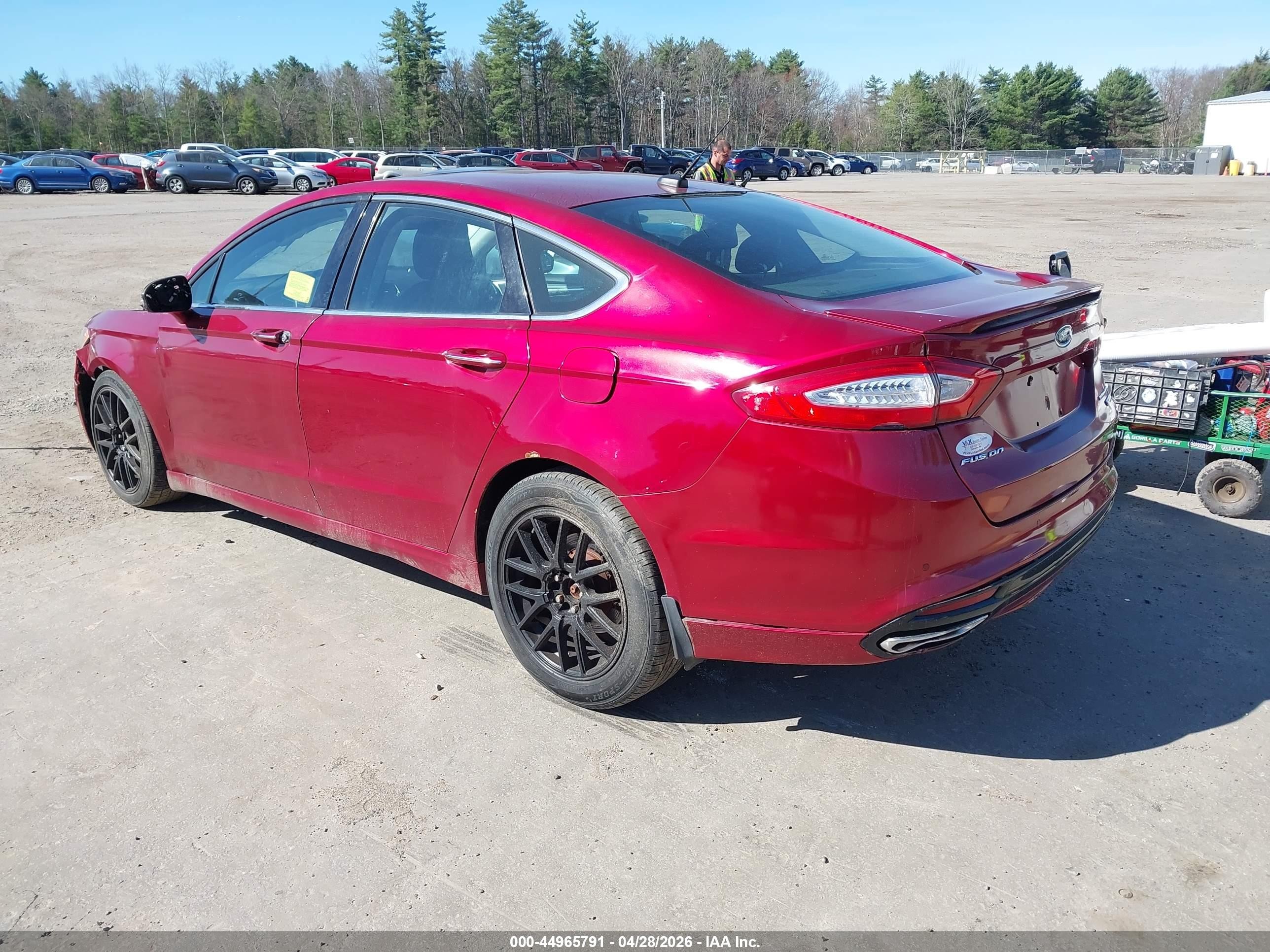 2013 Ford Fusion Titanium Red vin: 3FA6P0D93DR131871