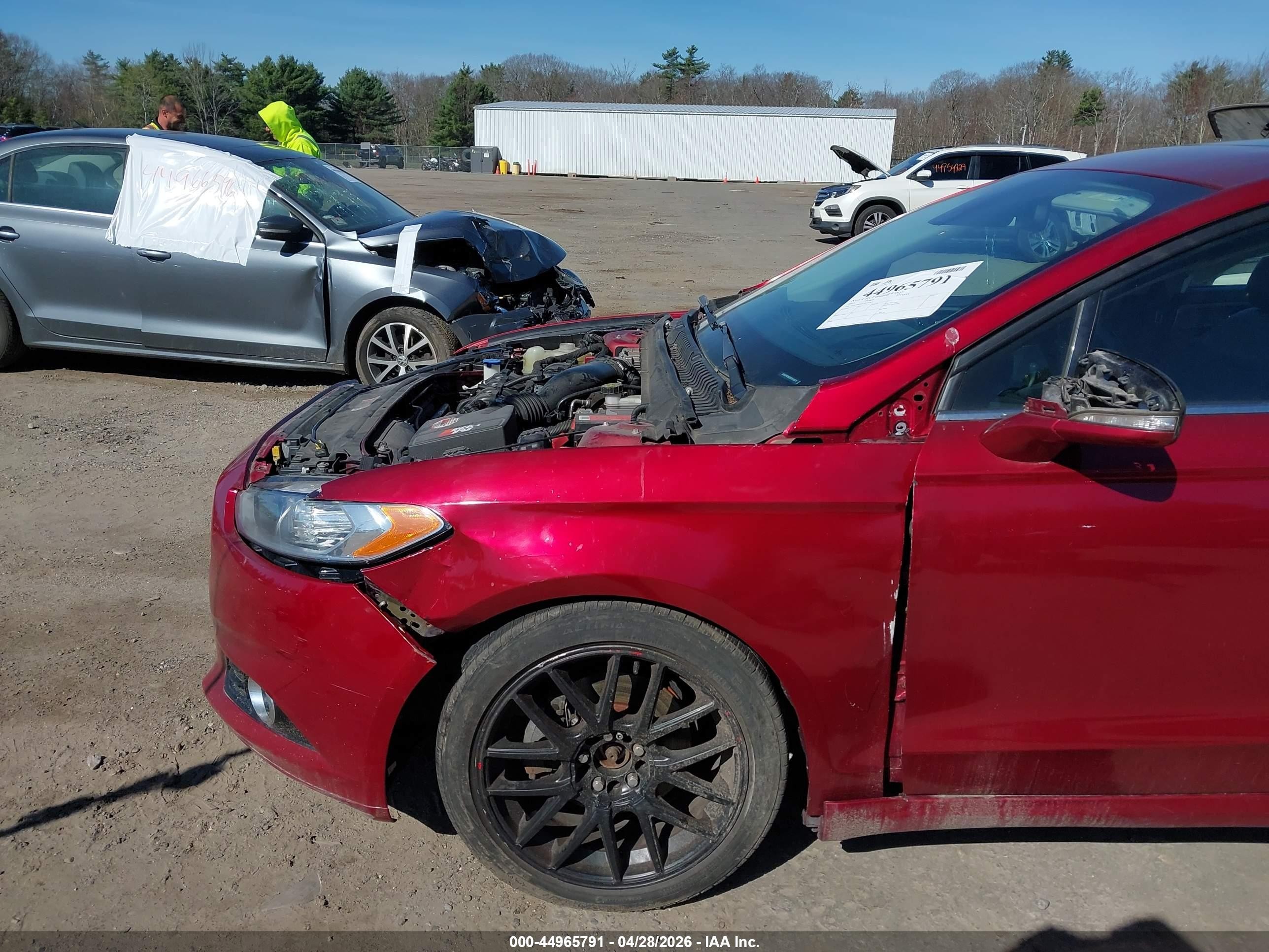 2013 Ford Fusion Titanium Red vin: 3FA6P0D93DR131871