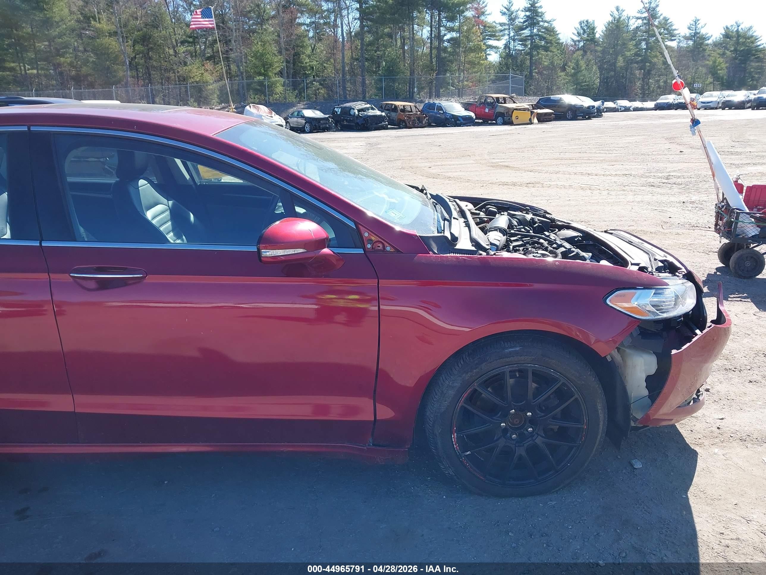 2013 Ford Fusion Titanium Red vin: 3FA6P0D93DR131871