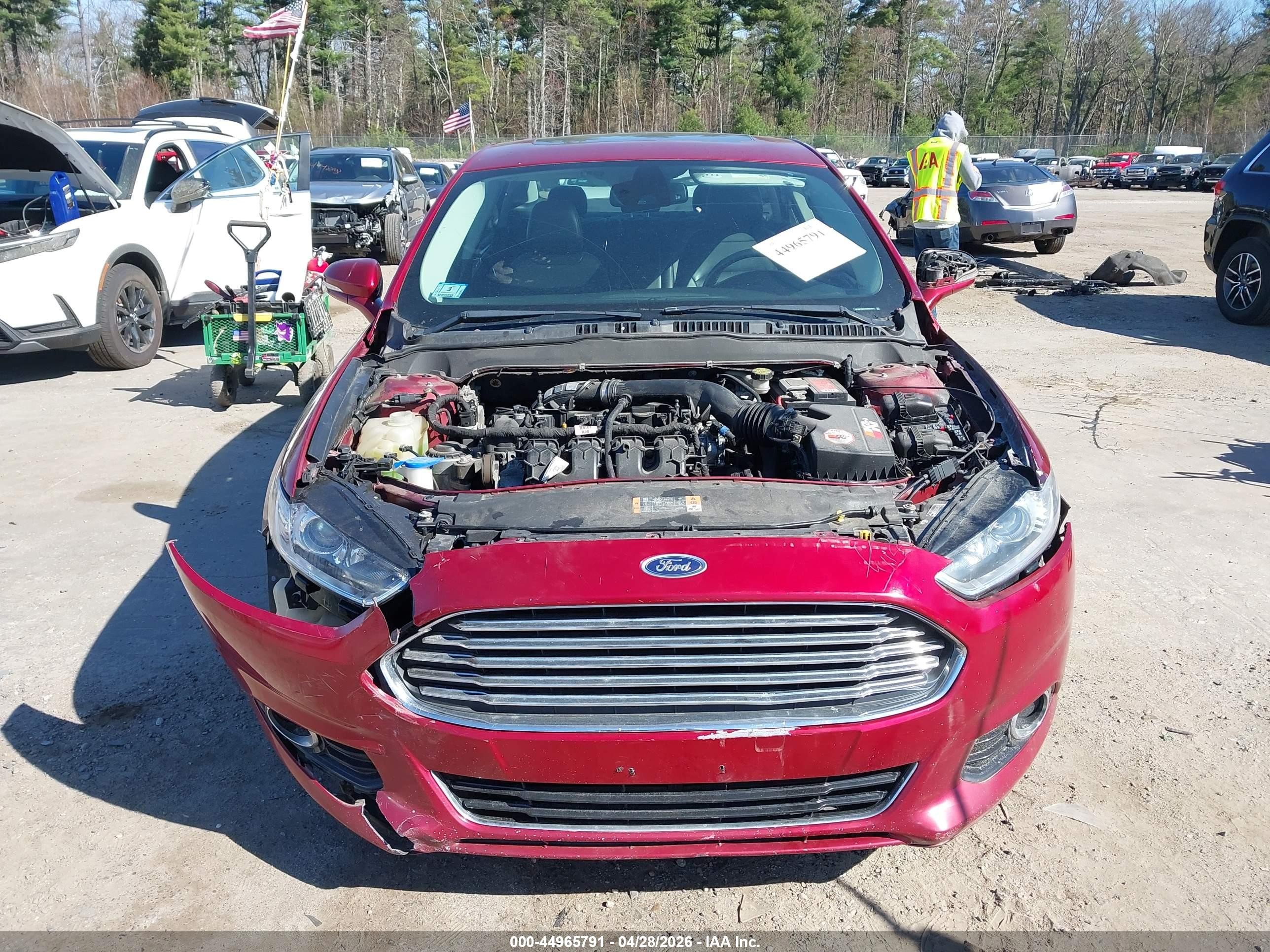 2013 Ford Fusion Titanium Red vin: 3FA6P0D93DR131871