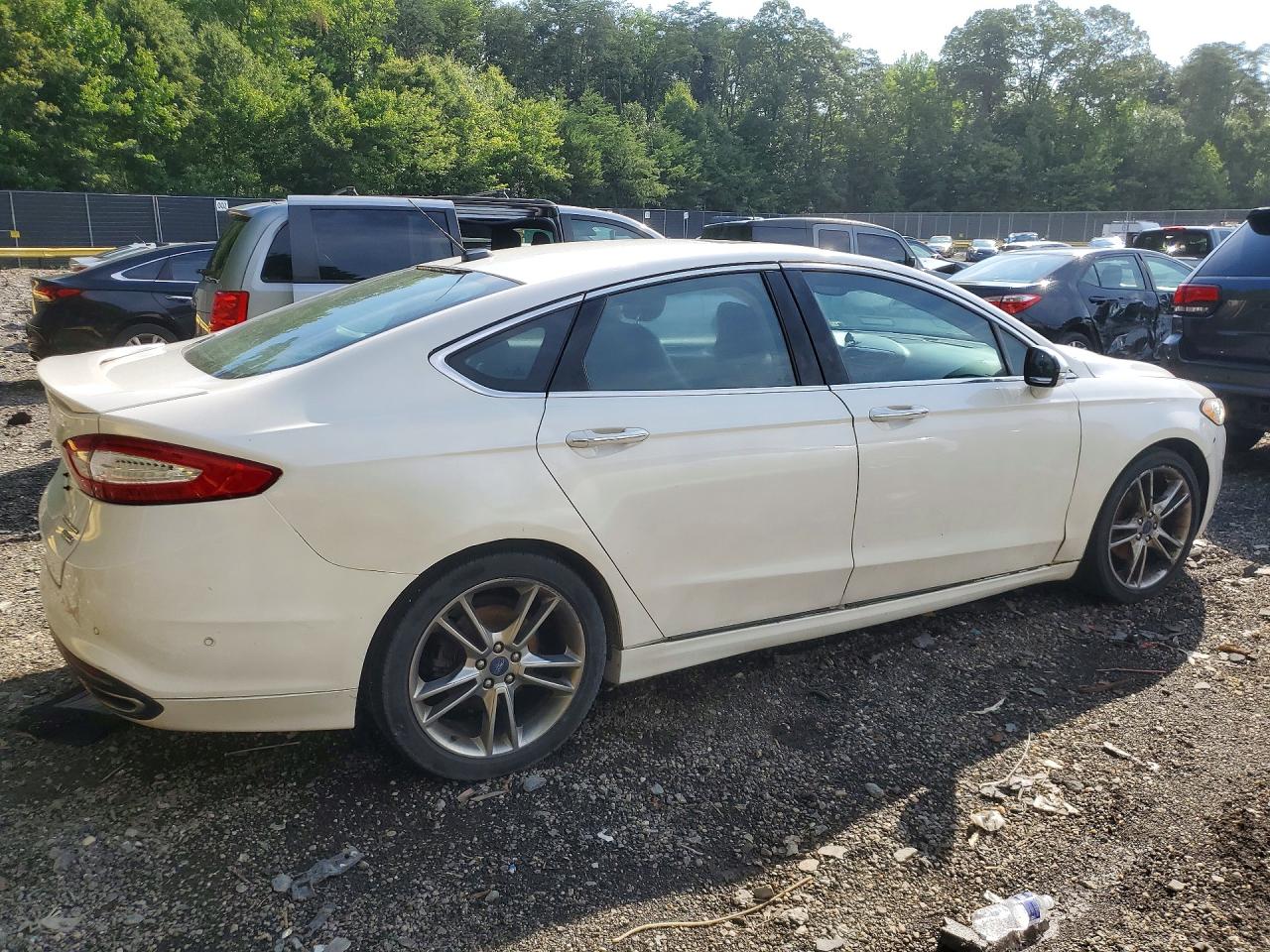2013 Ford Fusion Titanium Белый vin: 3FA6P0D93DR232408