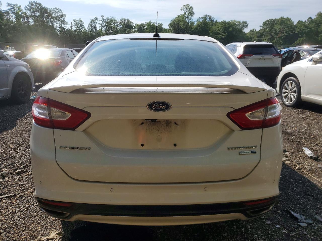 2013 Ford Fusion Titanium Белый vin: 3FA6P0D93DR232408