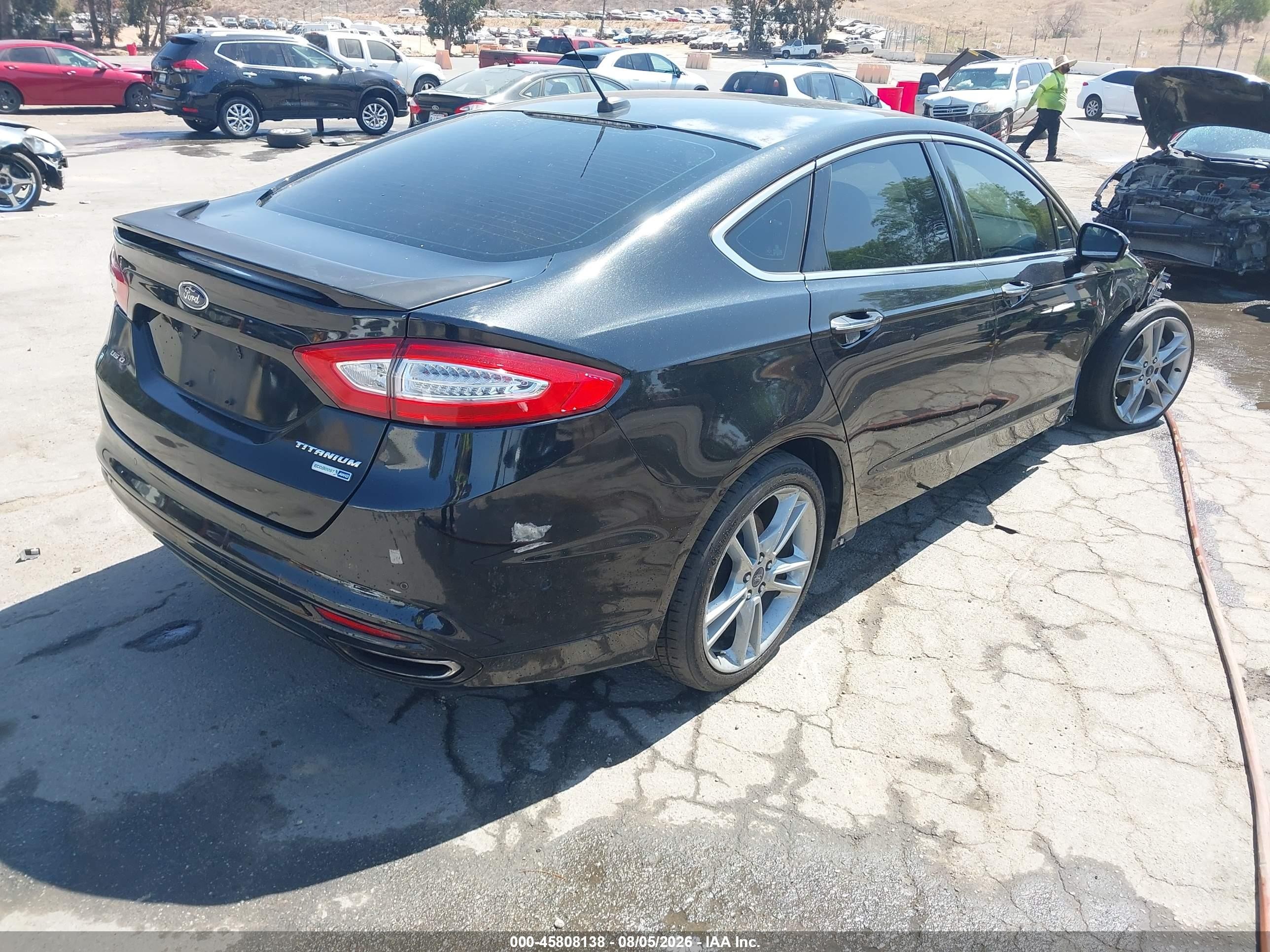 2013 Ford Fusion Titanium Black vin: 3FA6P0D93DR242372