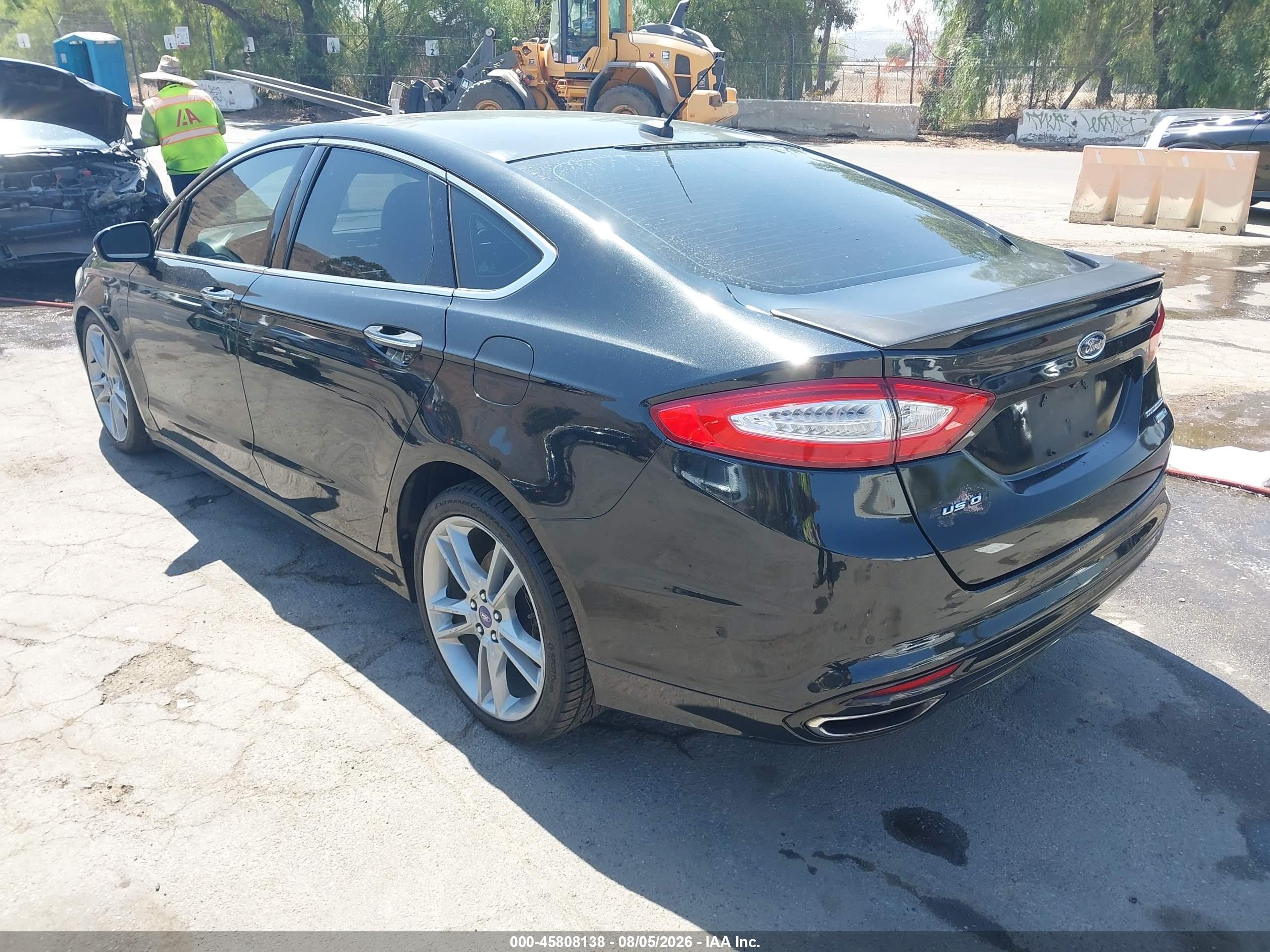2013 Ford Fusion Titanium Black vin: 3FA6P0D93DR242372