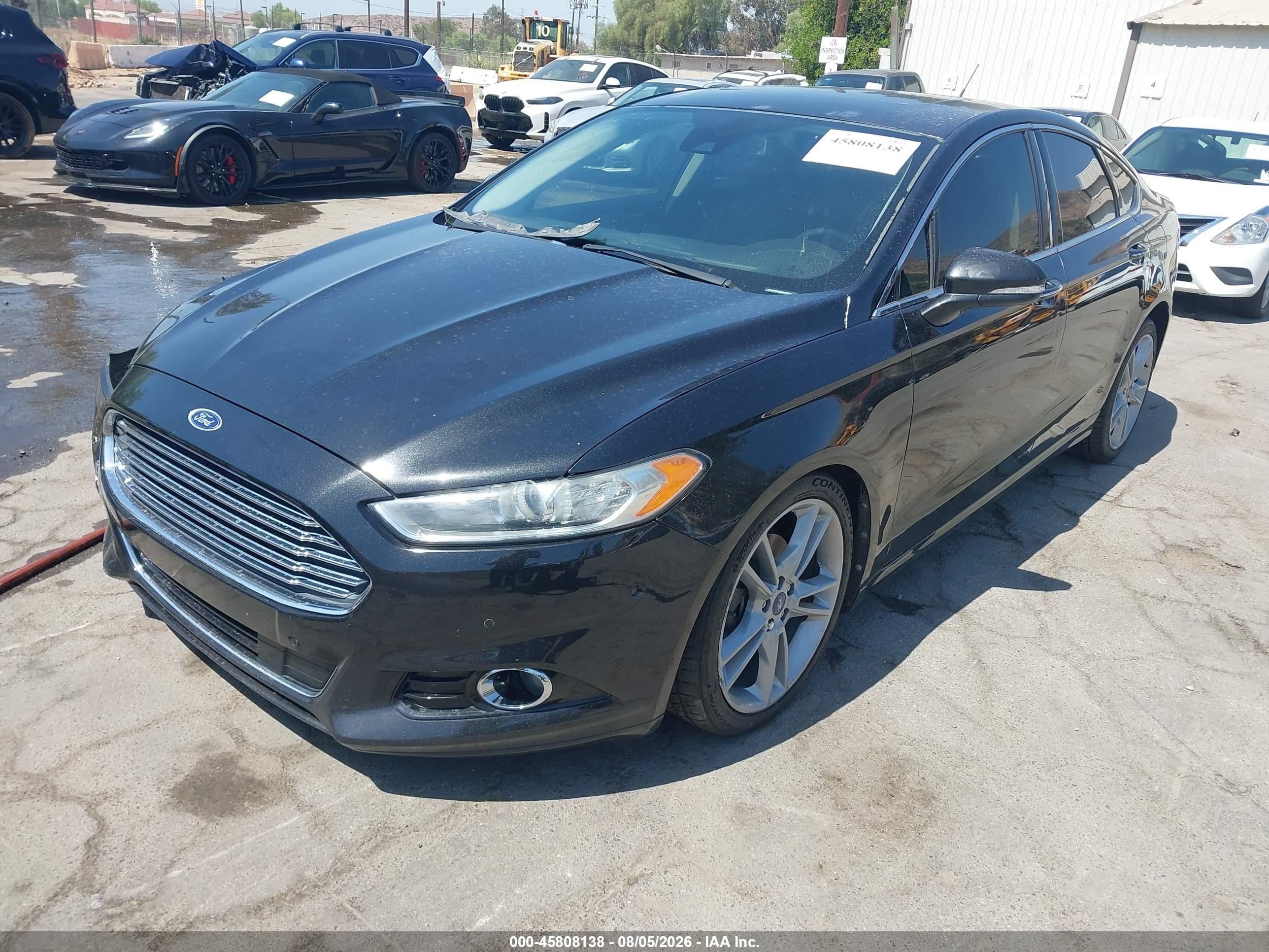 2013 Ford Fusion Titanium Black vin: 3FA6P0D93DR242372