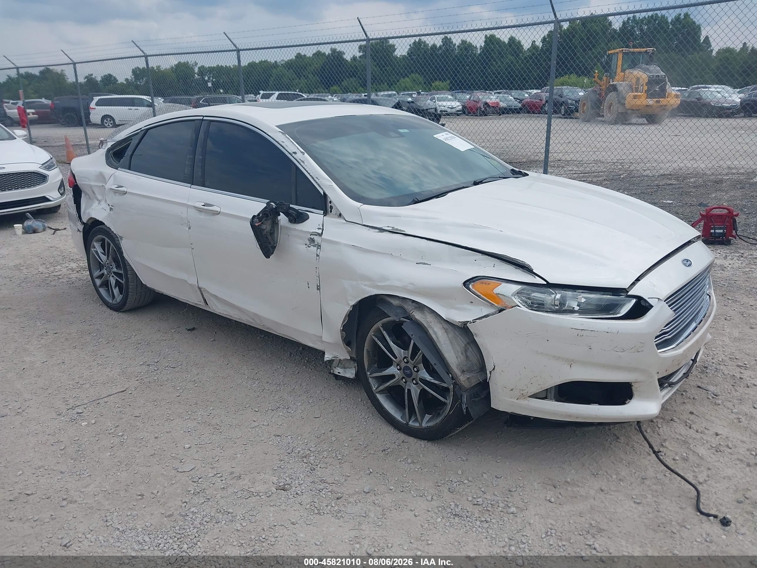 2013 Ford Fusion Titanium White vin: 3FA6P0D93DR302697