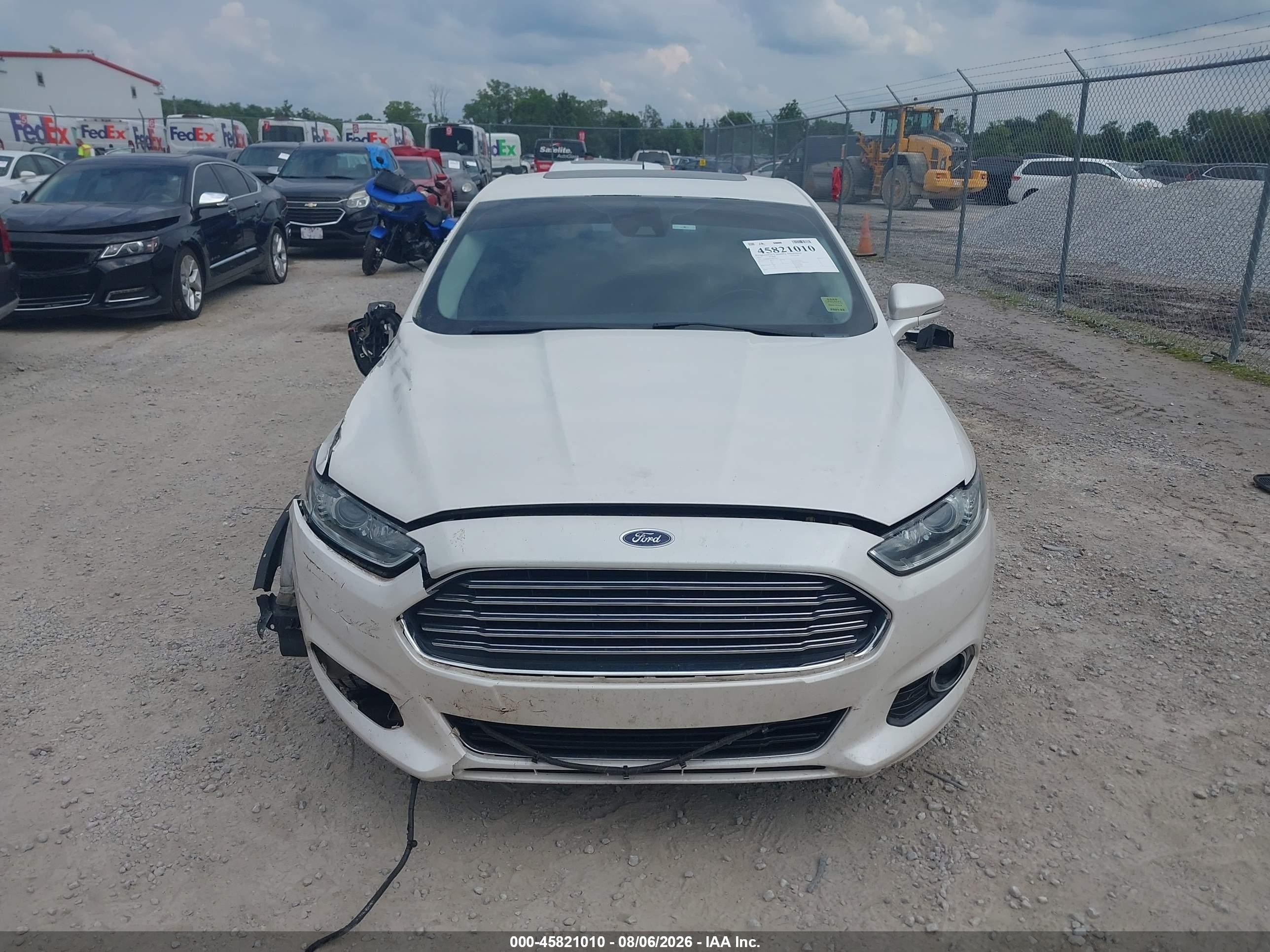 2013 Ford Fusion Titanium White vin: 3FA6P0D93DR302697