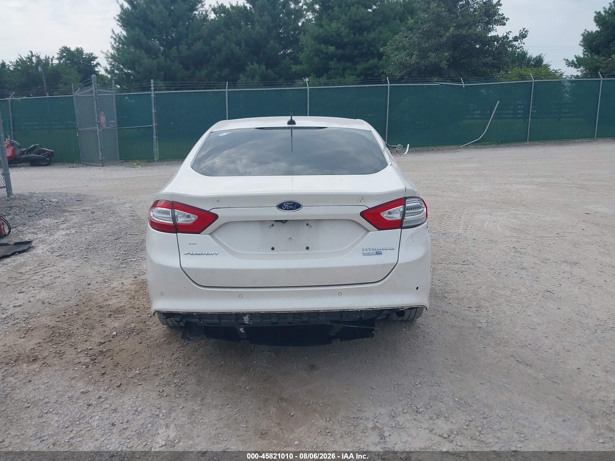2013 Ford Fusion Titanium White vin: 3FA6P0D93DR302697