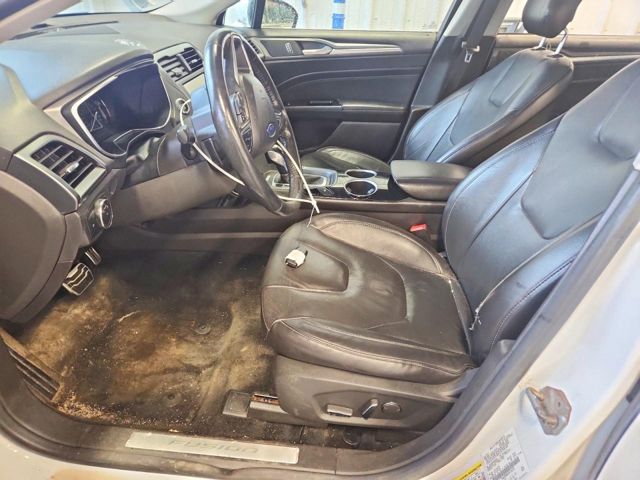 2014 Ford Fusion Titanium White vin: 3FA6P0D93ER106292