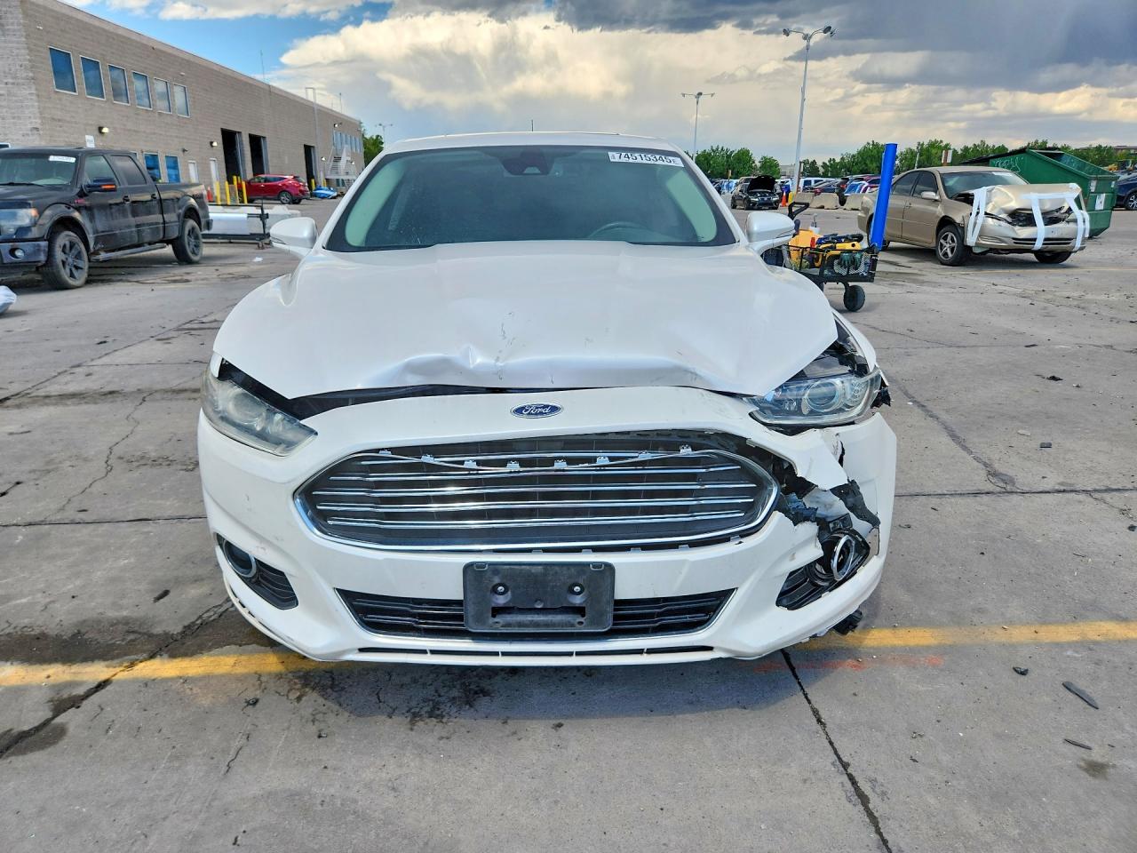 2014 Ford Fusion Titanium White vin: 3FA6P0D93ER194082