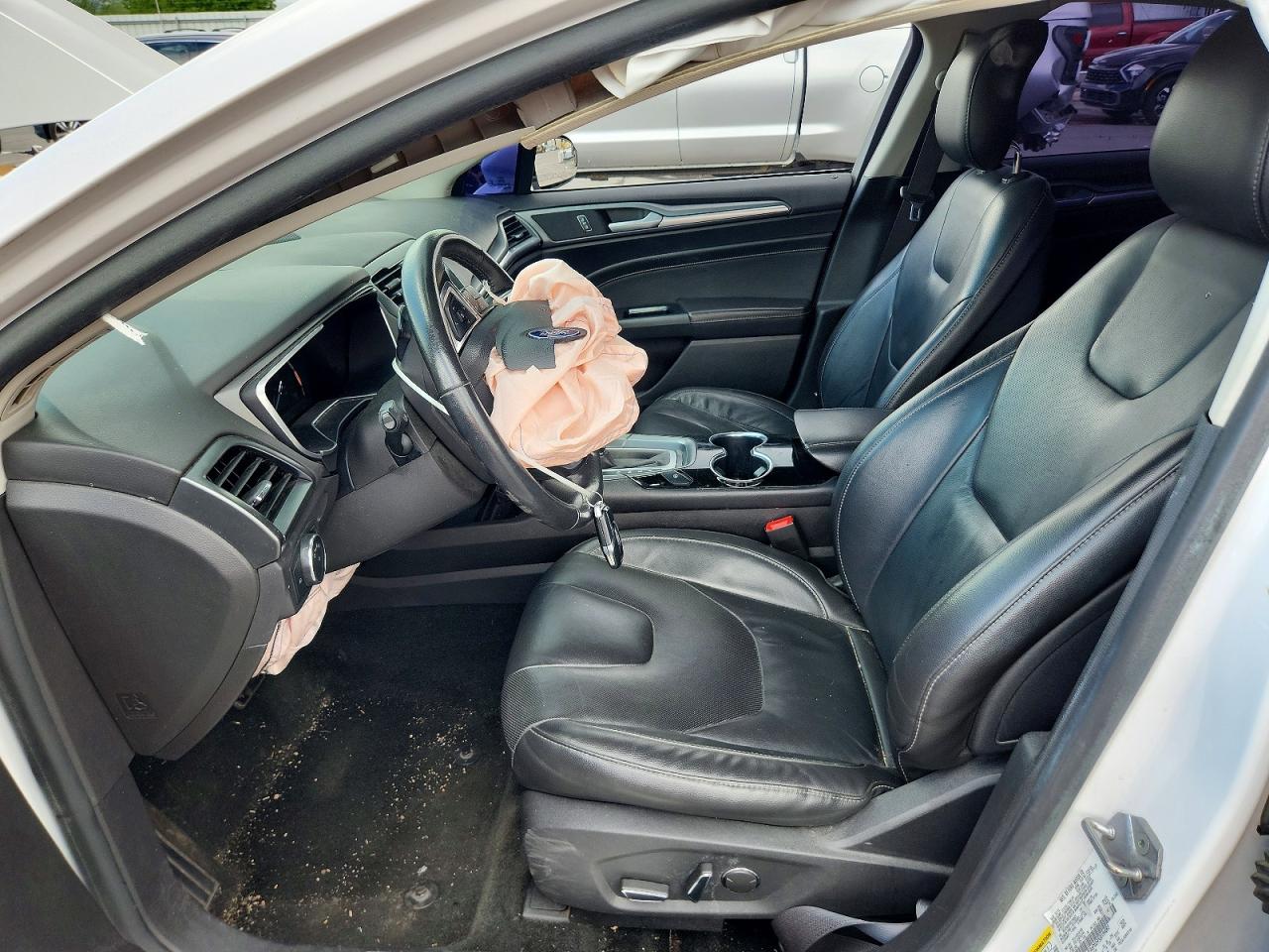 2014 Ford Fusion Titanium White vin: 3FA6P0D93ER194082