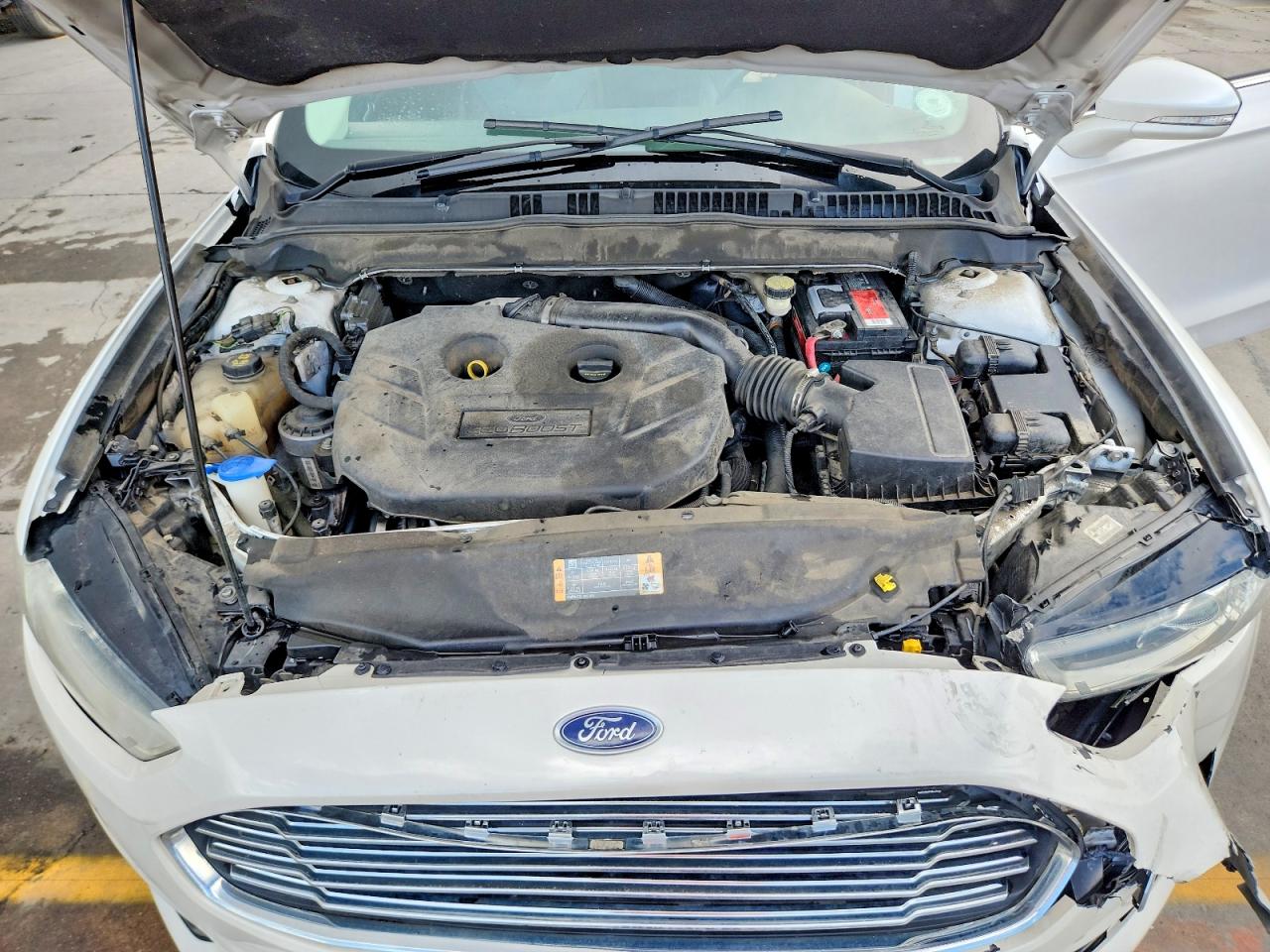 2014 Ford Fusion Titanium White vin: 3FA6P0D93ER194082