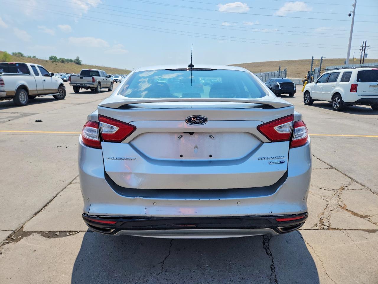 2014 Ford Fusion Titanium Silver vin: 3FA6P0D93ER242387