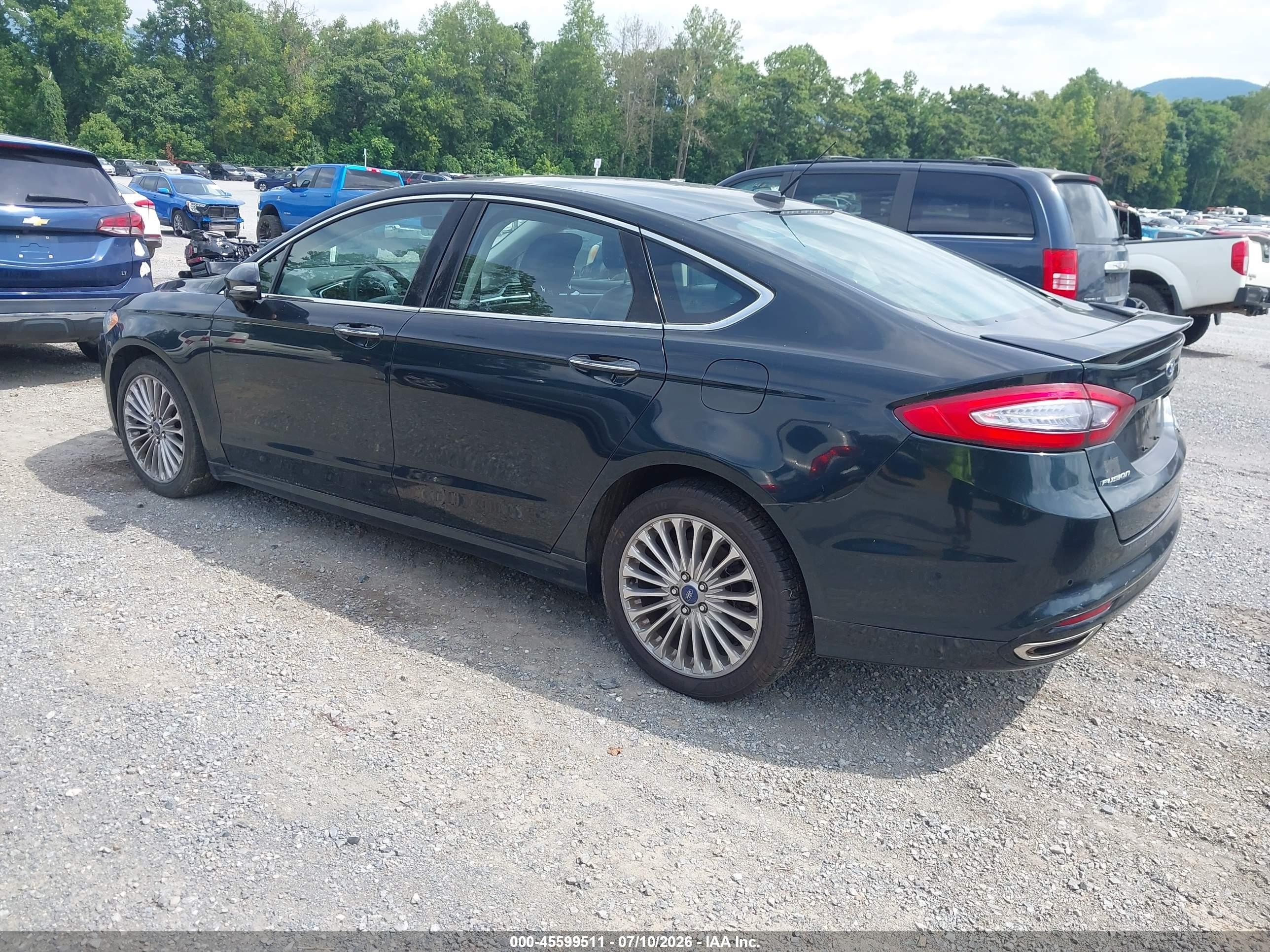 2014 Ford Fusion Titanium Black vin: 3FA6P0D93ER245421